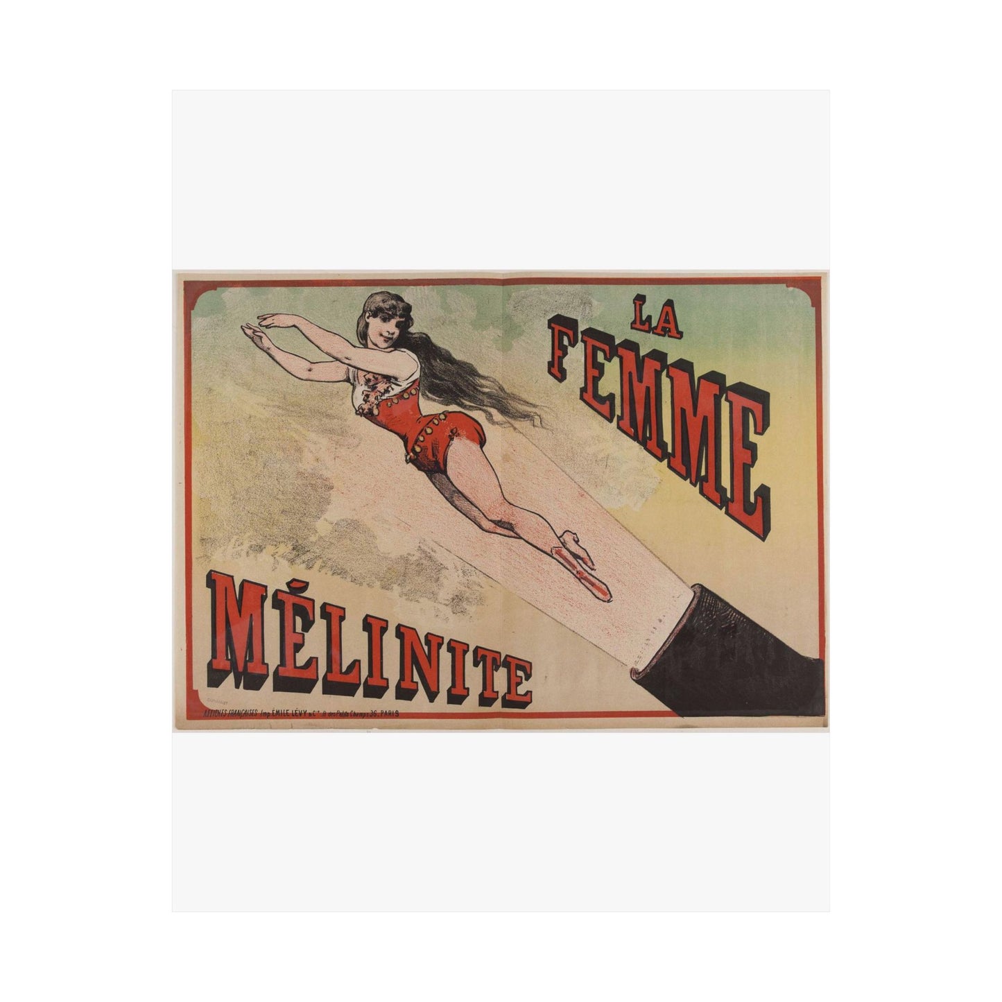 Emile Levy - LA/ FEMME/ MELINITE, anonyme, estampe, France High Quality Matte Wall Art Poster for Home, Office, Classroom