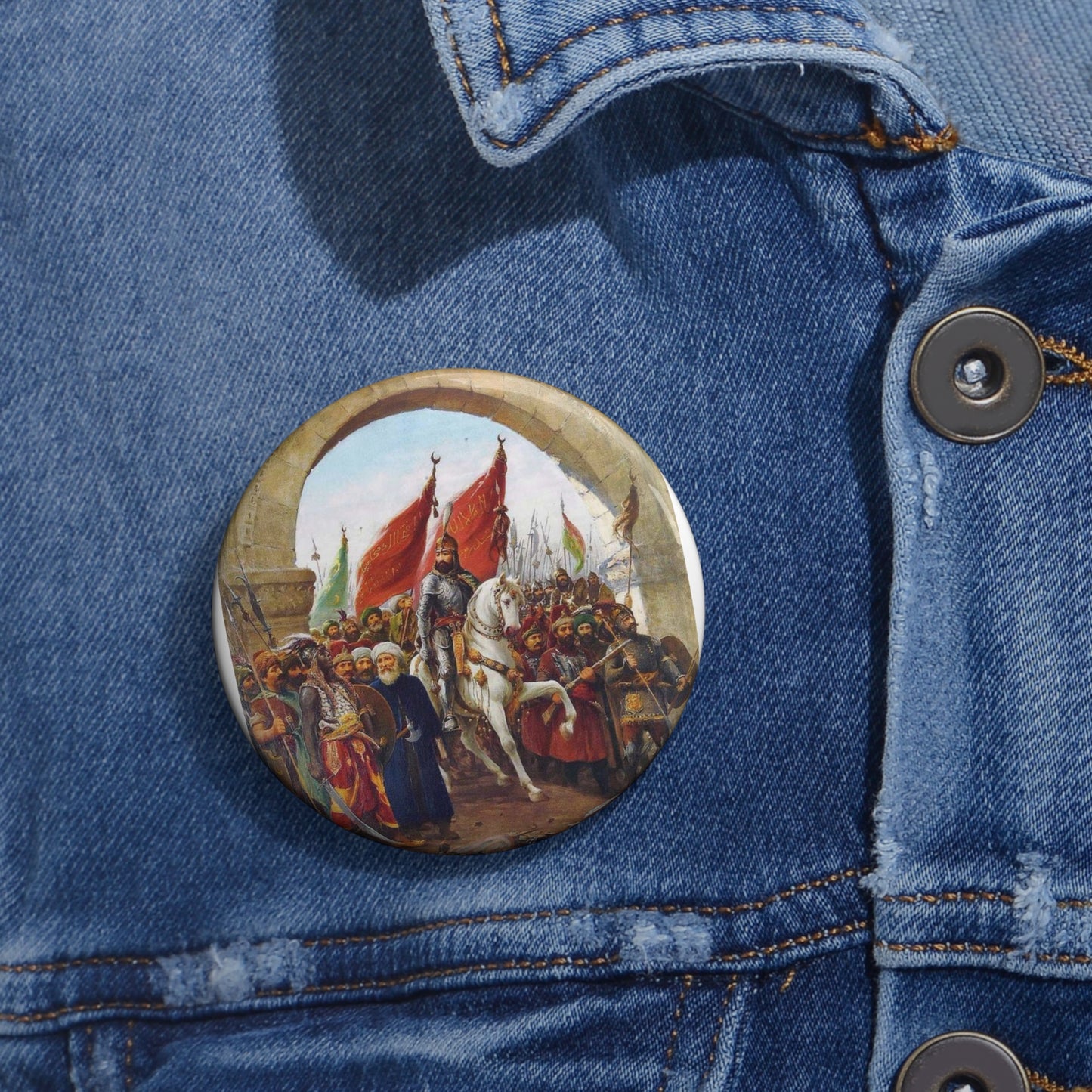 Zonaro GatesofConst - Public domain scan of drawing Pin Buttons with Crisp Design