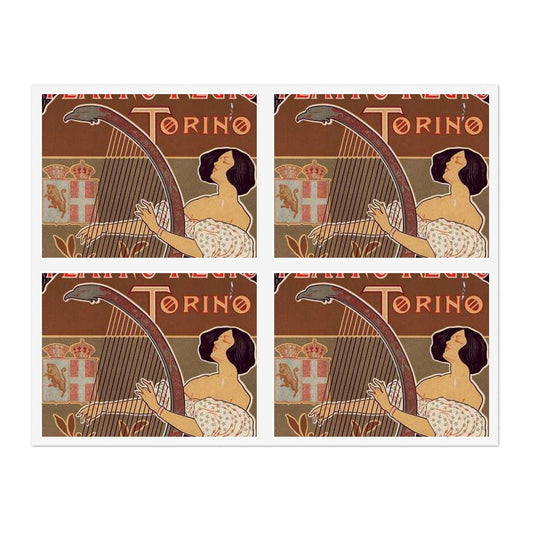 Affiche italienne pour le "Théâtre royal de Turin" Laminated UV Protective Vinyl Stickers