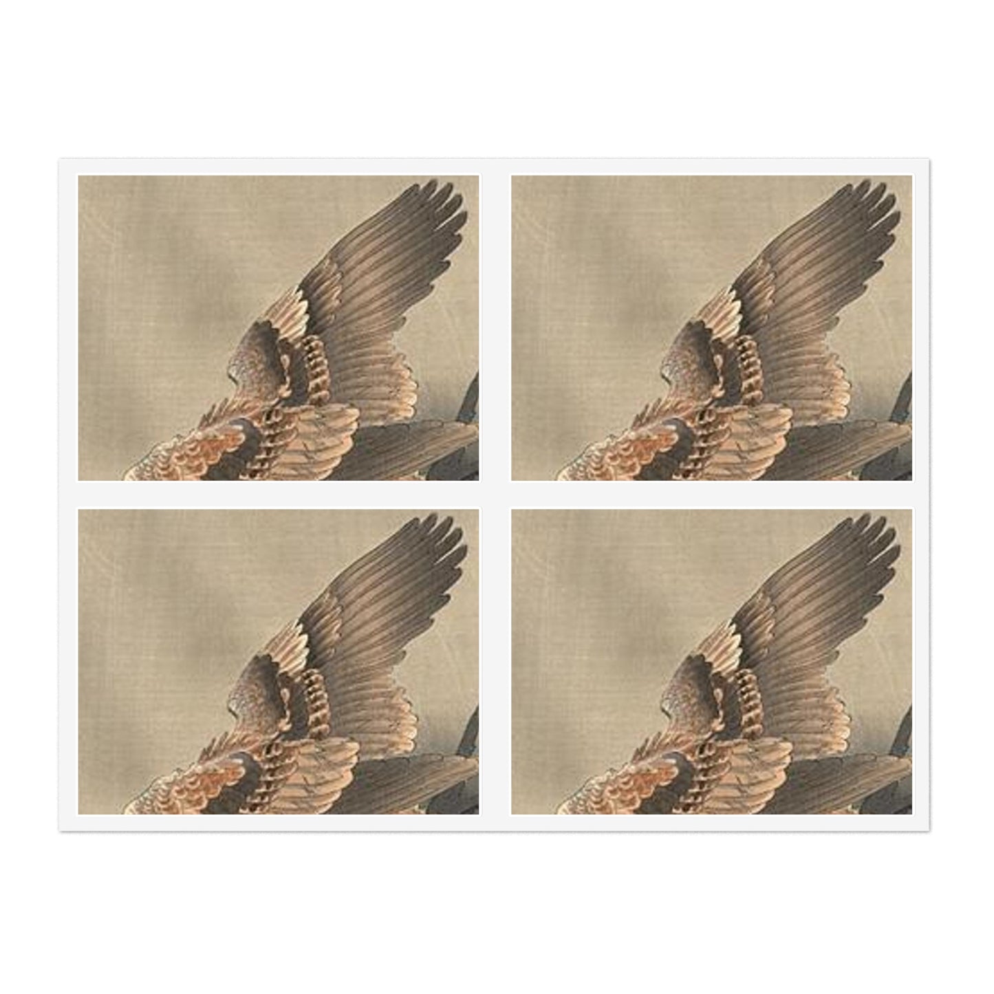 Koson - swooping-eagle, Ohara Koson Laminated UV Protective Vinyl Stickers