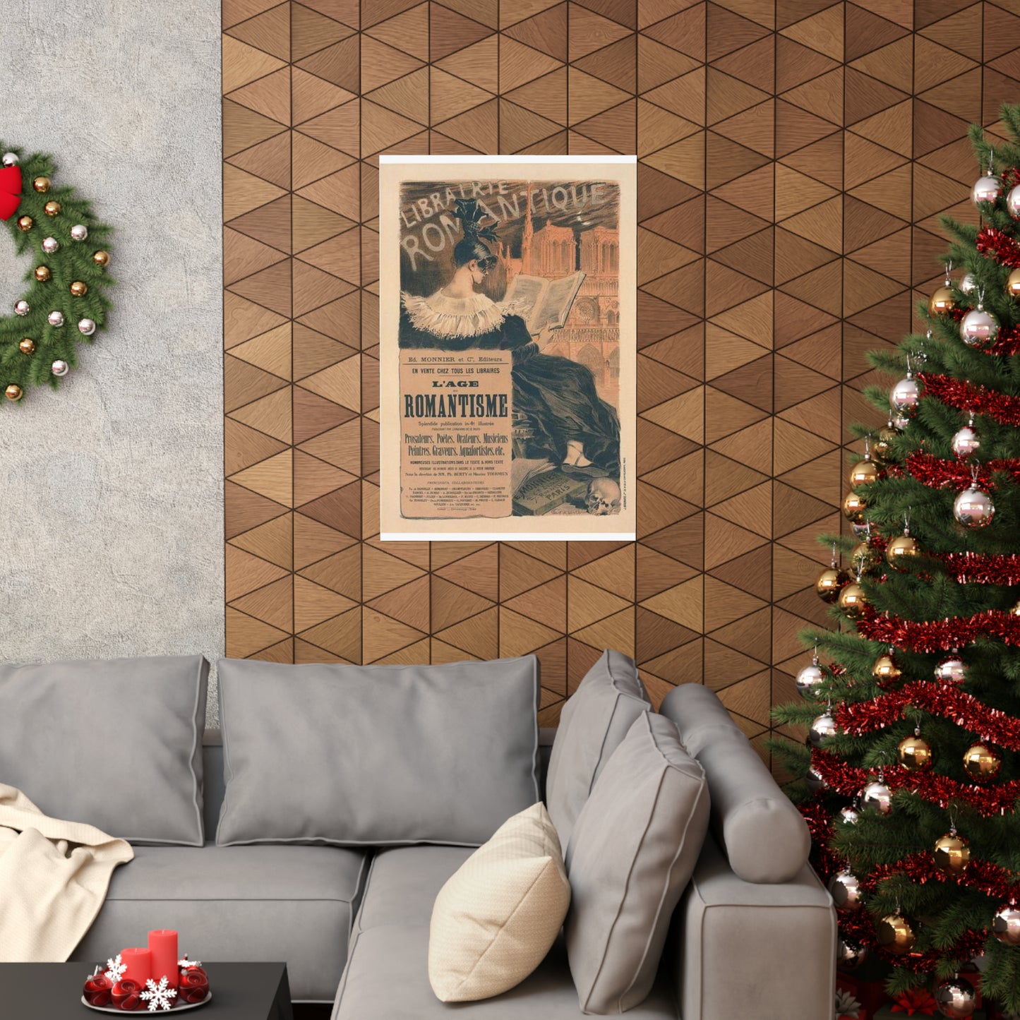 Affiche pour la "Librairie Romantique". High Quality Matte Wall Art Poster for Home, Office, Classroom
