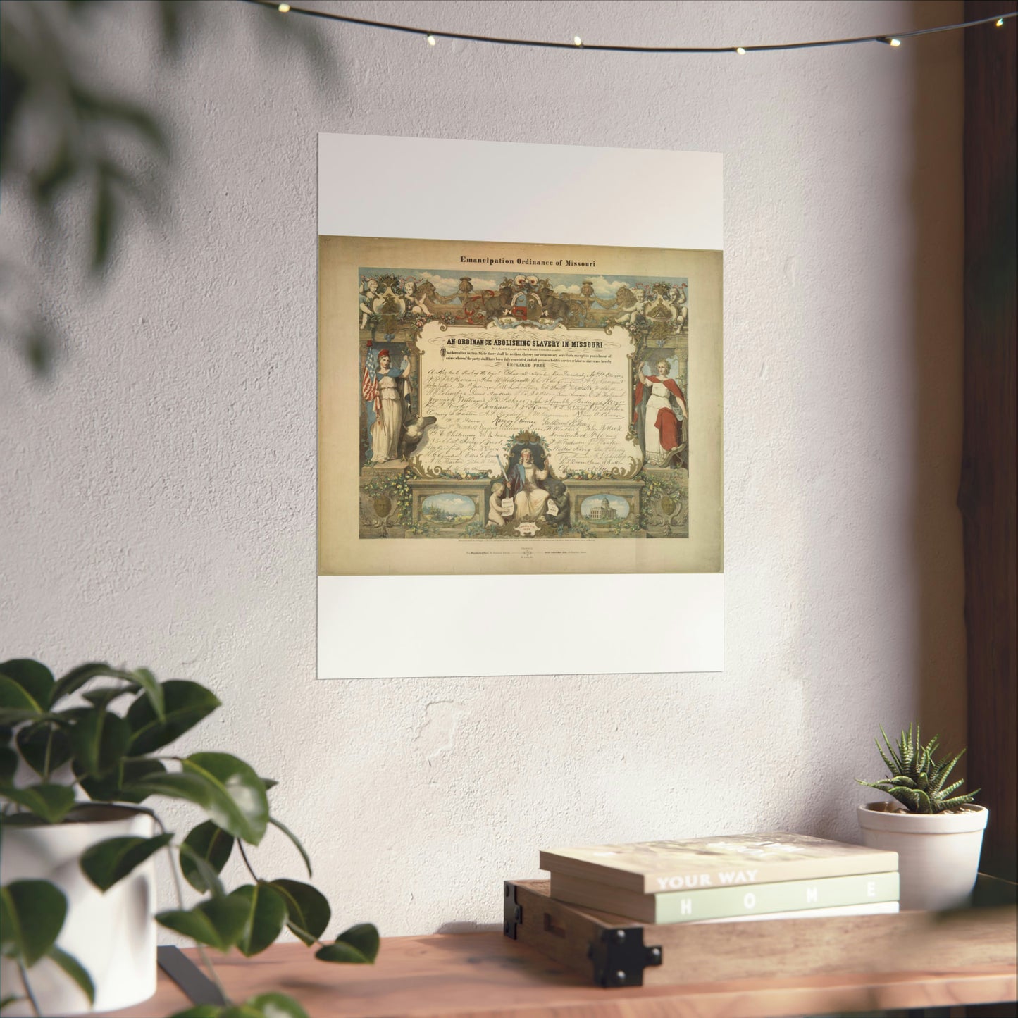 Emancipation Ordinance of Missouri. An ordinance abolishing slavery in Missouri / E. Knobel. High Quality Matte Wall Art Poster for Home, Office, Classroom