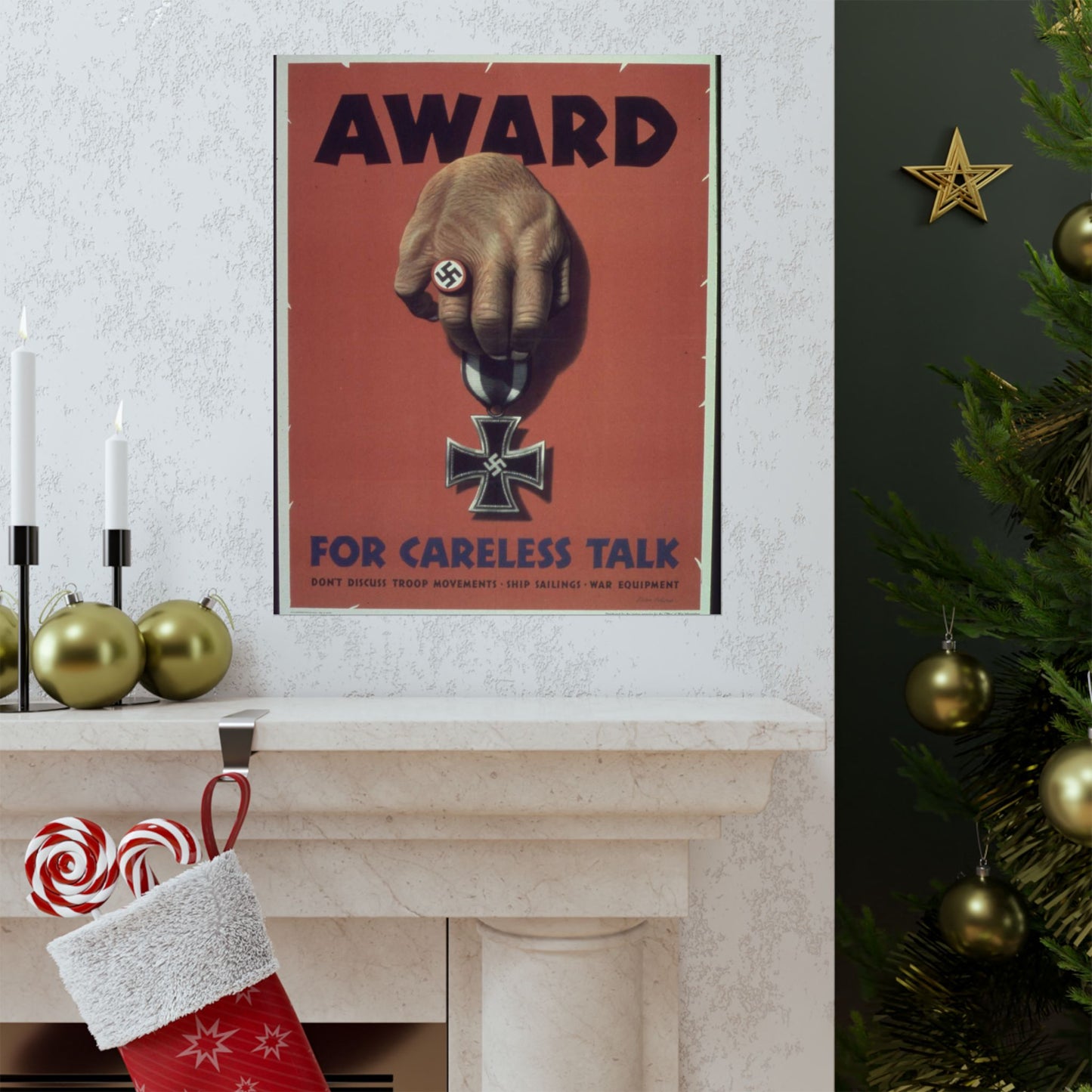 "Award for careless talk" - NARA - 513602 High Quality Matte Wall Art Poster for Home, Office, Classroom