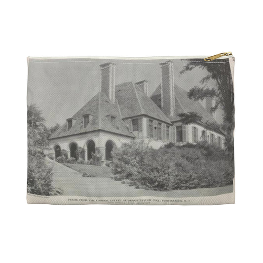 House from the Garden, Estate of Moses Taylor, Esq., Portsmouth, R.I. Large Organizer Pouch with Black Zipper