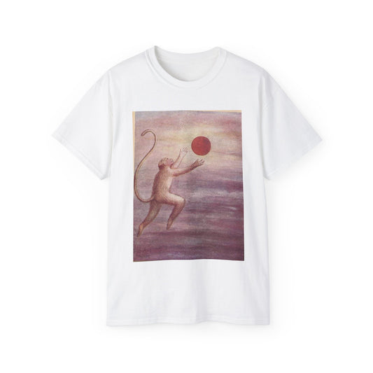 Hanuman Mistakes the Sun for a Fruit White T-Shirt Gildan 2000 Cotton Unisex