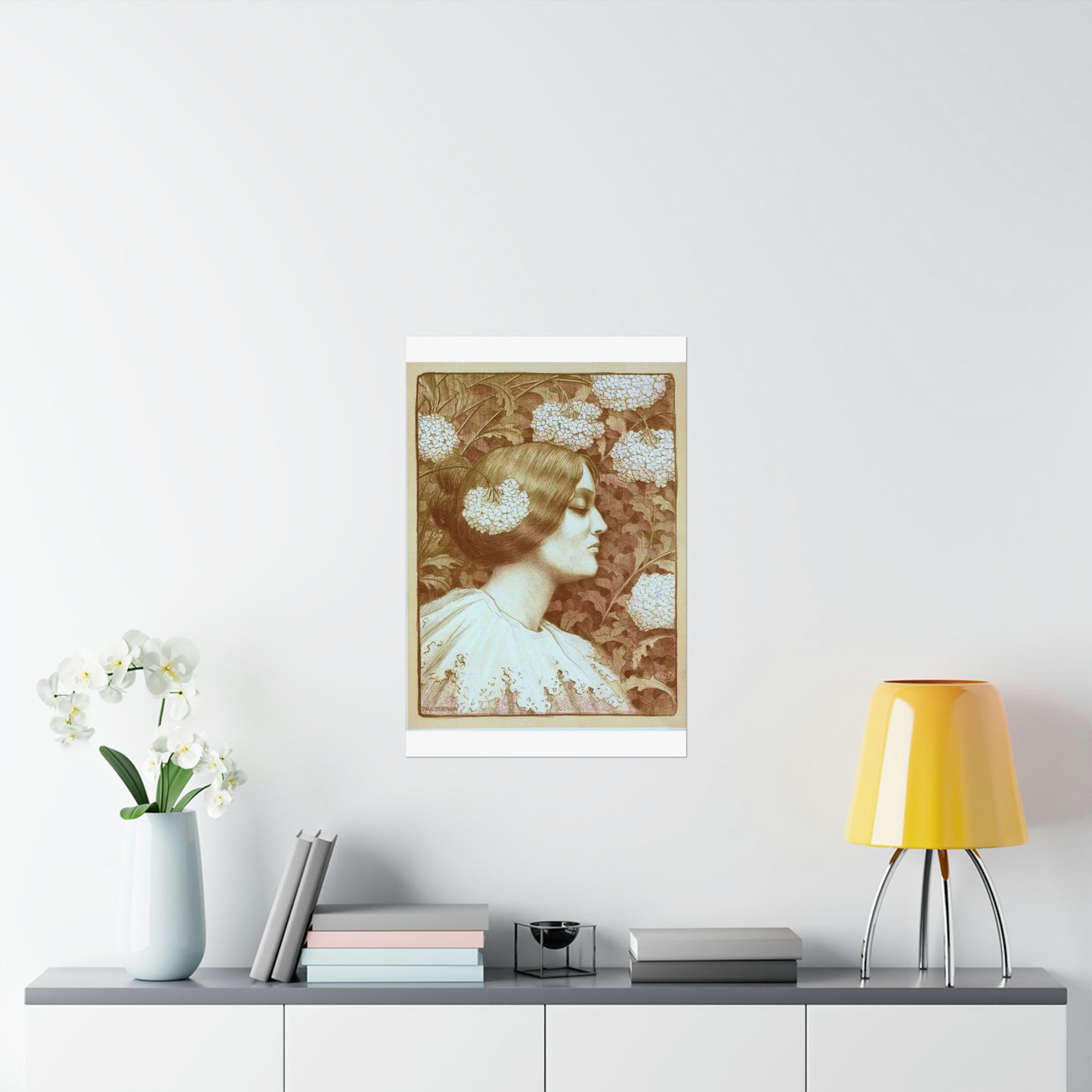 Paul Emile Berthon - Dessin original pour les "Maîtres de l'Affiche". High Quality Matte Wall Art Poster for Home, Office, Classroom