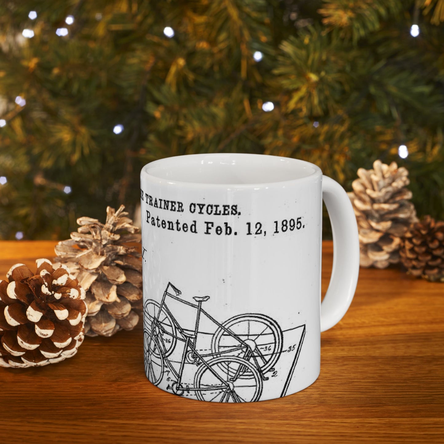 Patent drawing - RacingBikesPatent Public domain  image Beautiful Novelty Ceramic Coffee Mug 11oz