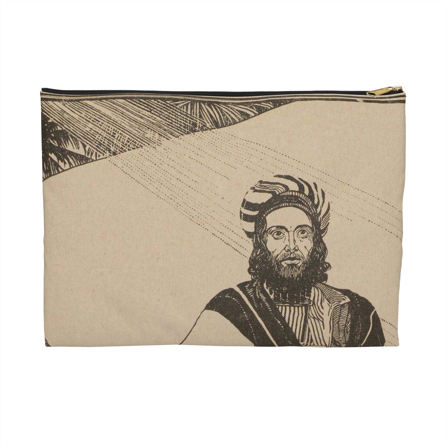 Lilien Daniel - Art nouveau public domain image Large Organizer Pouch with Black Zipper