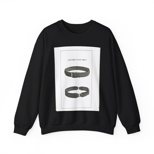 Patent drawing - Leather Waist Belt - . Public domain  image Black Heavy Blend Adult Crew Neck SweatShirt