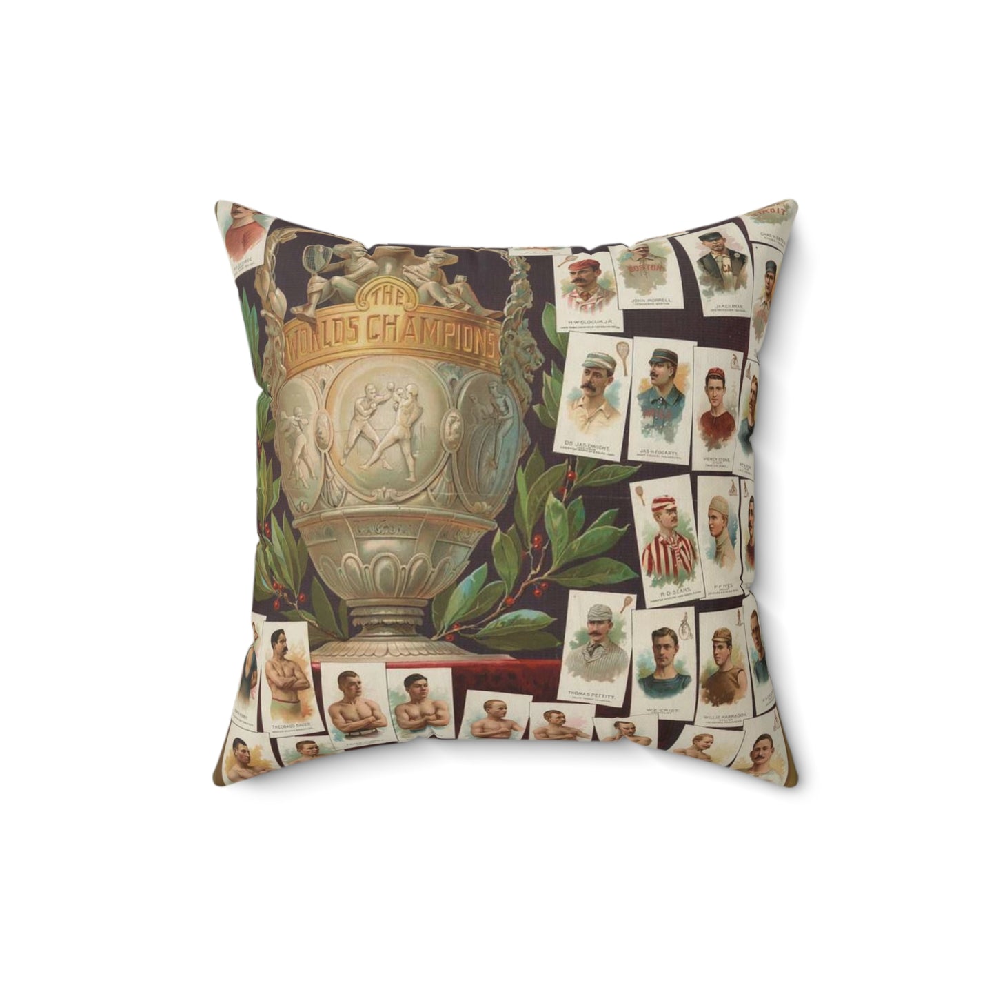 Allen & Ginter. Richmond, Virginia Richmond straight cut no. 1 cigarettes Virginia brights. The worlds champions second series Decorative Accent Square Pillow