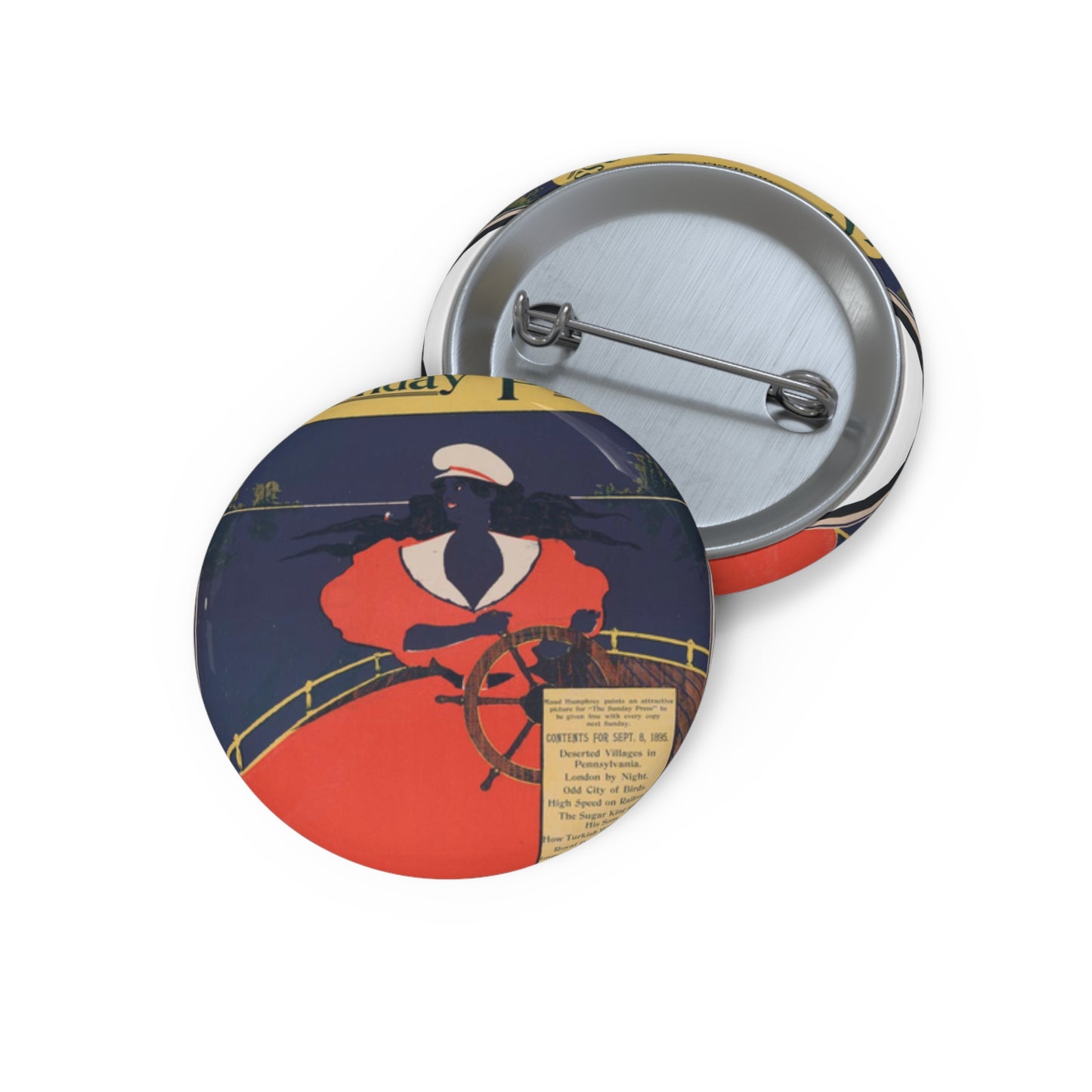 Contents for Sept. 8, 1895: Deserted villages in Pennsylvania.. Pin Buttons with Crisp Design