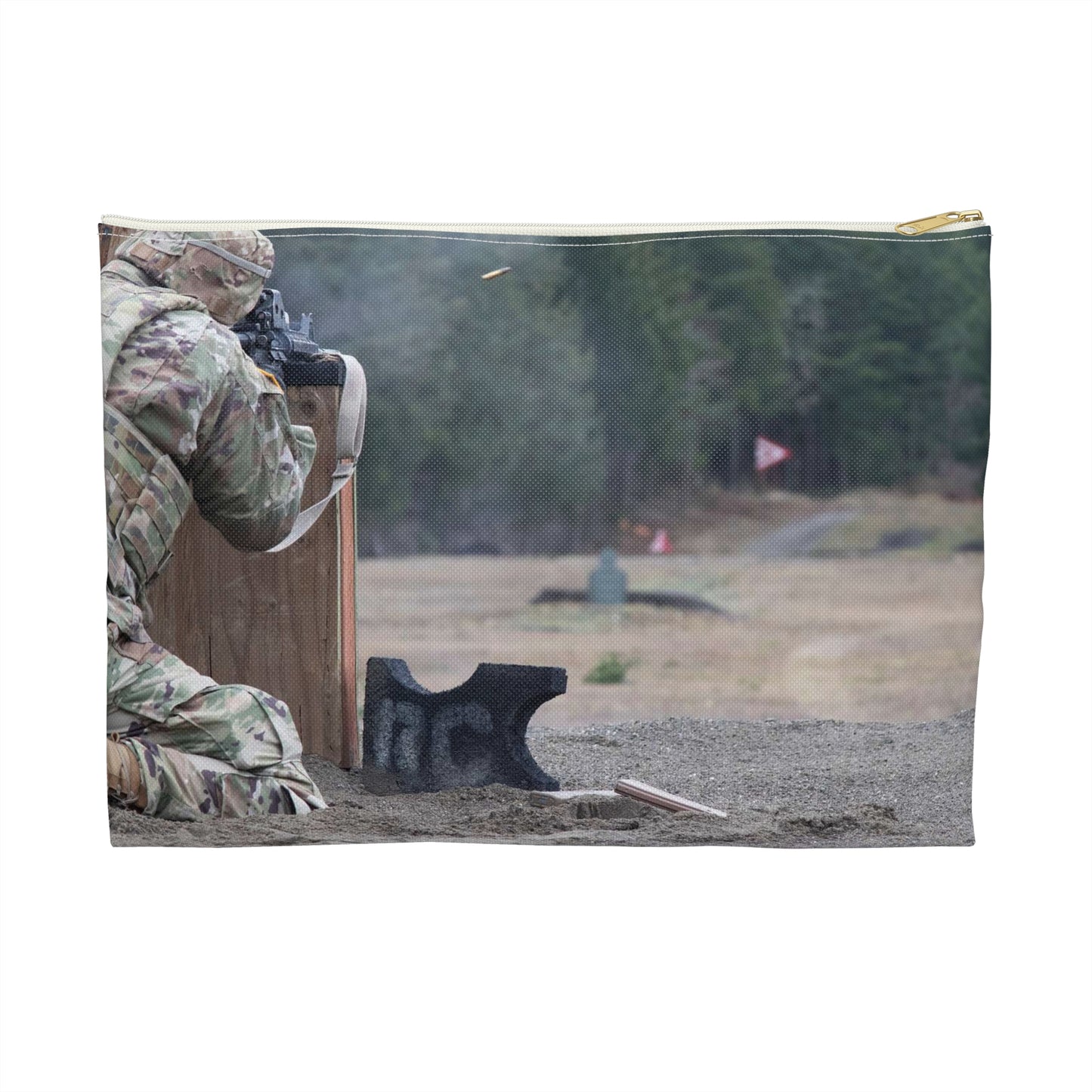 U.S. Army soldier Cpl. Ian Villoldo assigned to Charlie Large Organizer Pouch with Black Zipper