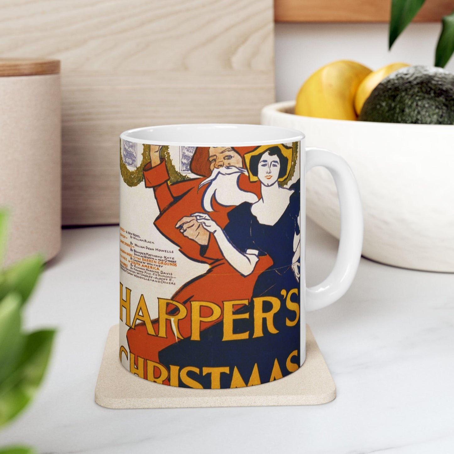 Edward Penfield - Harper's [for] Christmas, Art Nouveau Poster Beautiful Novelty Ceramic Coffee Mug 11oz