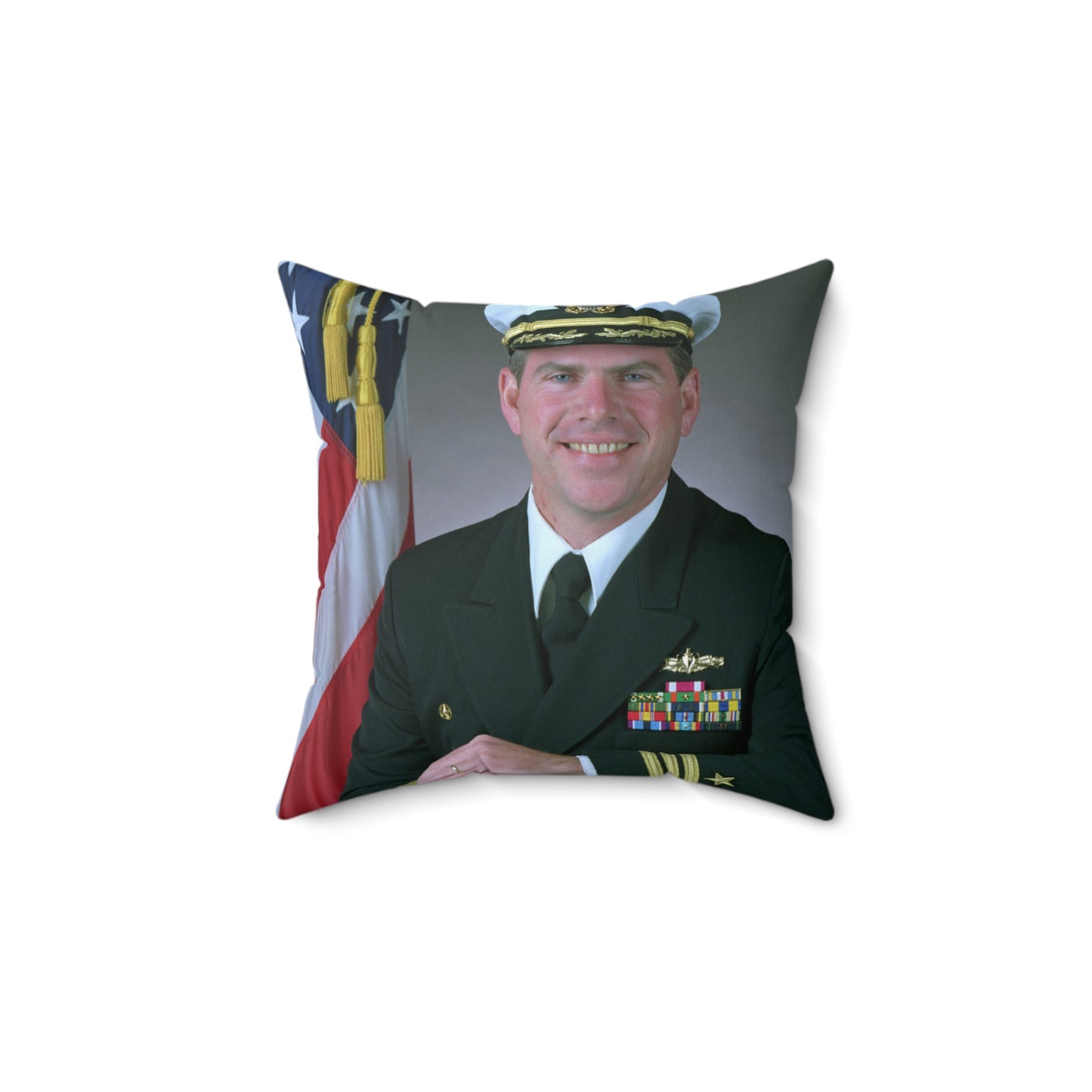 Commander Theodore J. Hoffman, USN Decorative Accent Square Pillow