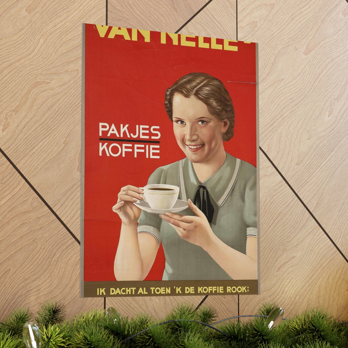 Van Nelle's pakjes koffie1936, Art Deco Poster High Quality Matte Wall Art Poster for Home, Office, Classroom