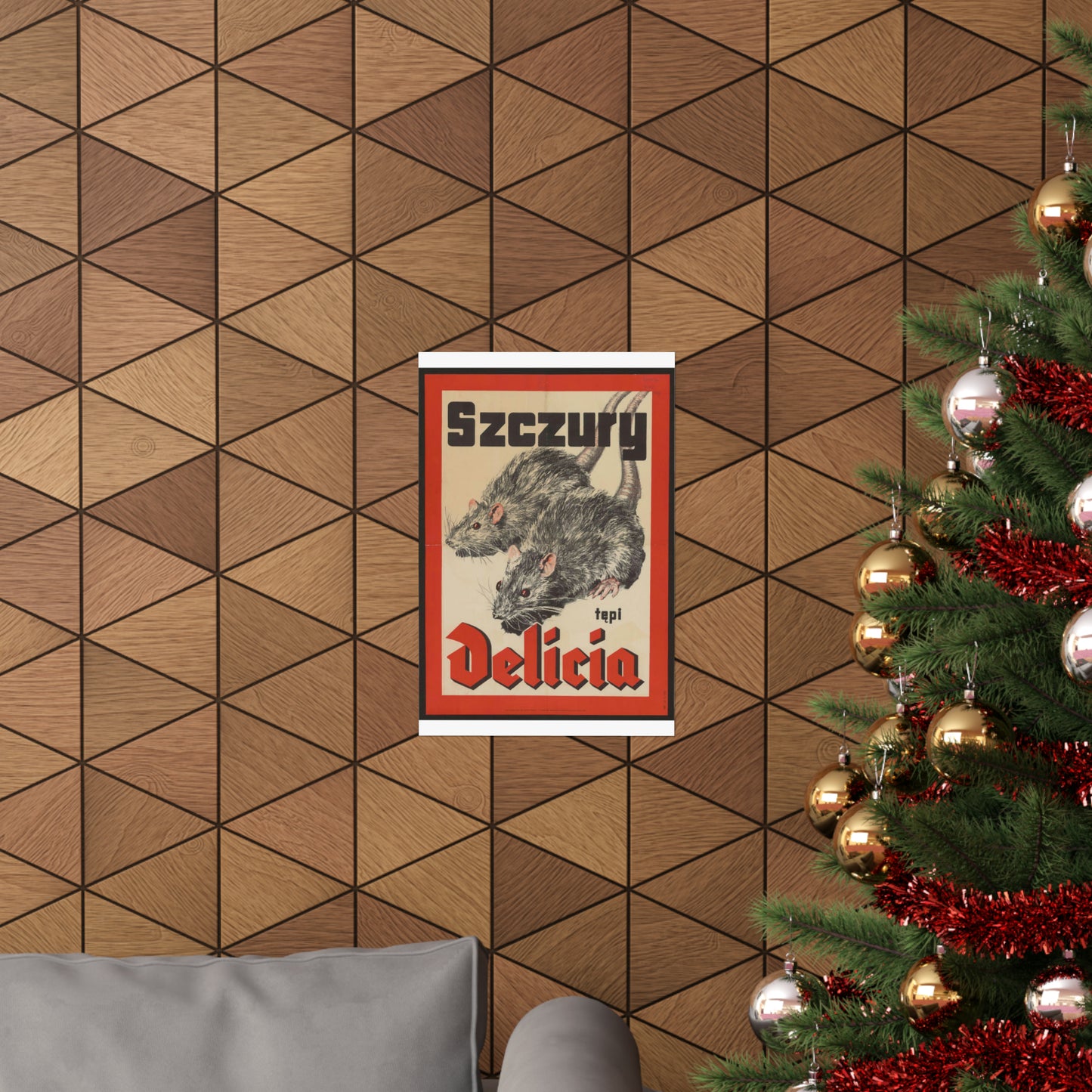 1940s poster - Szczury tępi Delicia High Quality Matte Wall Art Poster for Home, Office, Classroom