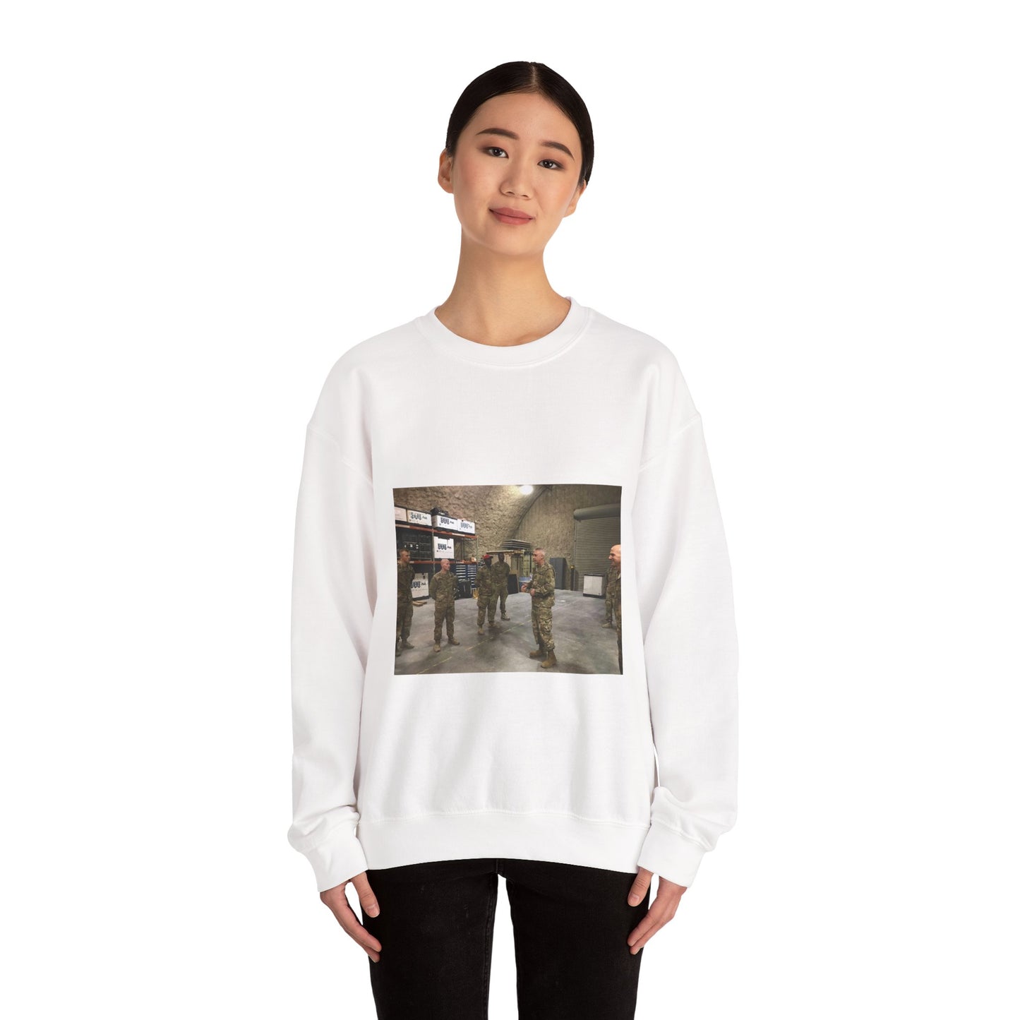 Maj. Gen. John P. Sullivan, commanding general of the White Heavy Blend Adult Crew Neck SweatShirt