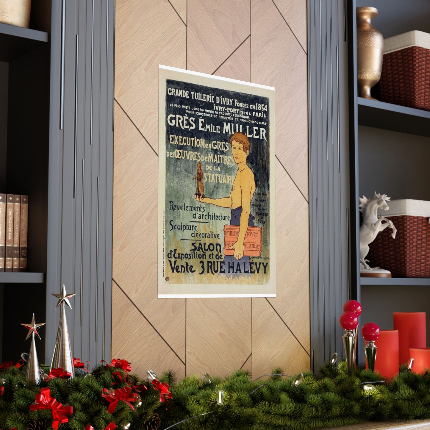 Affiche pour la "Grande Tuilerie d'Ivry" (Usine Émile Muller). High Quality Matte Wall Art Poster for Home, Office, Classroom