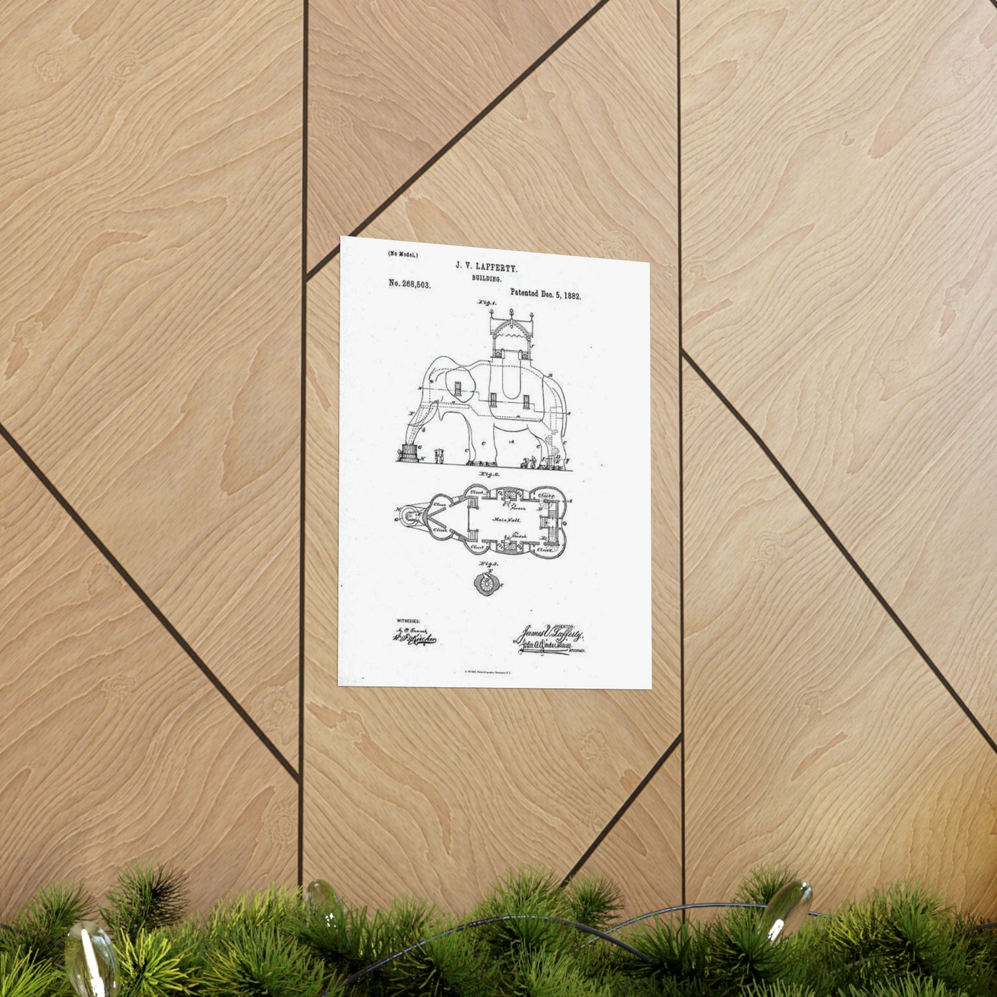 Patent Drawing of Engine - Lucy-USpatent268503 1882 Public domain  image High Quality Matte Wall Art Poster for Home, Office, Classroom