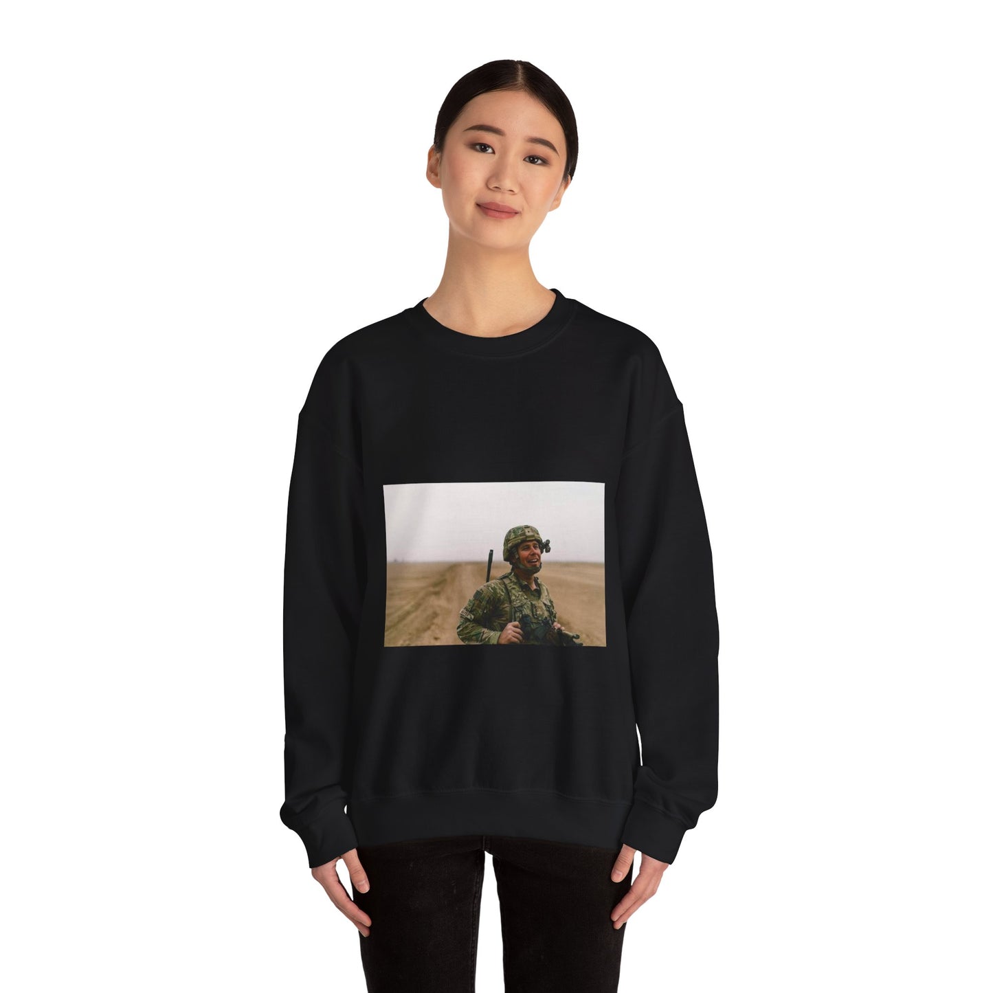 U.S. Air Force Staff Sgt. Andrew Meyer, 821st Contingency Black Heavy Blend Adult Crew Neck SweatShirt