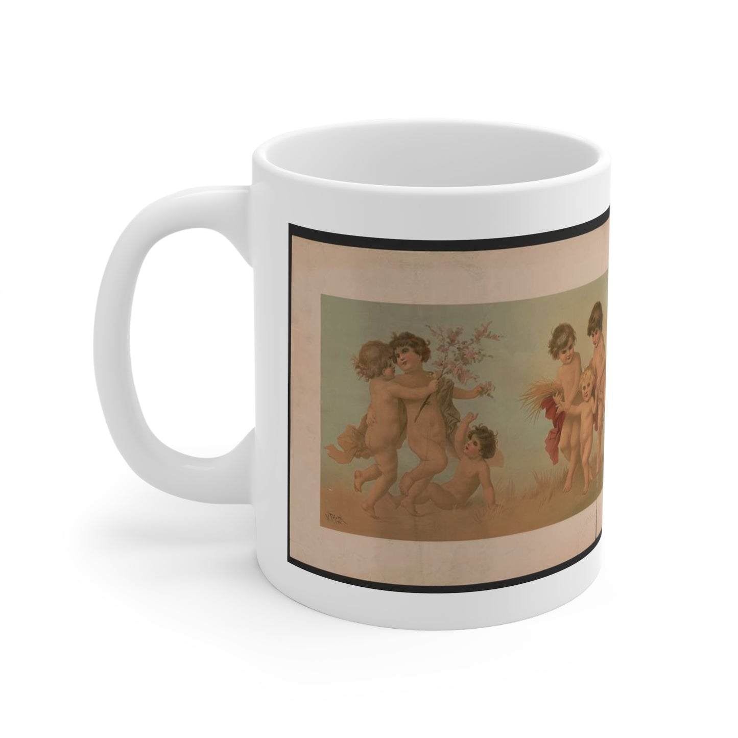 Yard of cupids - Print, Library of Congress collection Beautiful Novelty Ceramic Coffee Mug 11oz