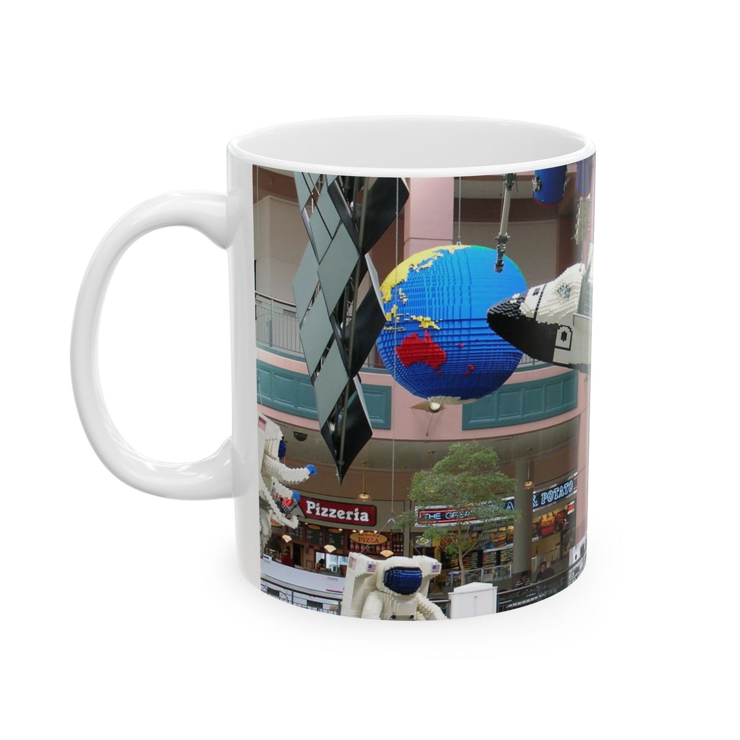 Grand Rounds Scenic Byway - Huge Lego Spaceship in the Mall of America Beautiful Novelty Ceramic Coffee Mug 11oz