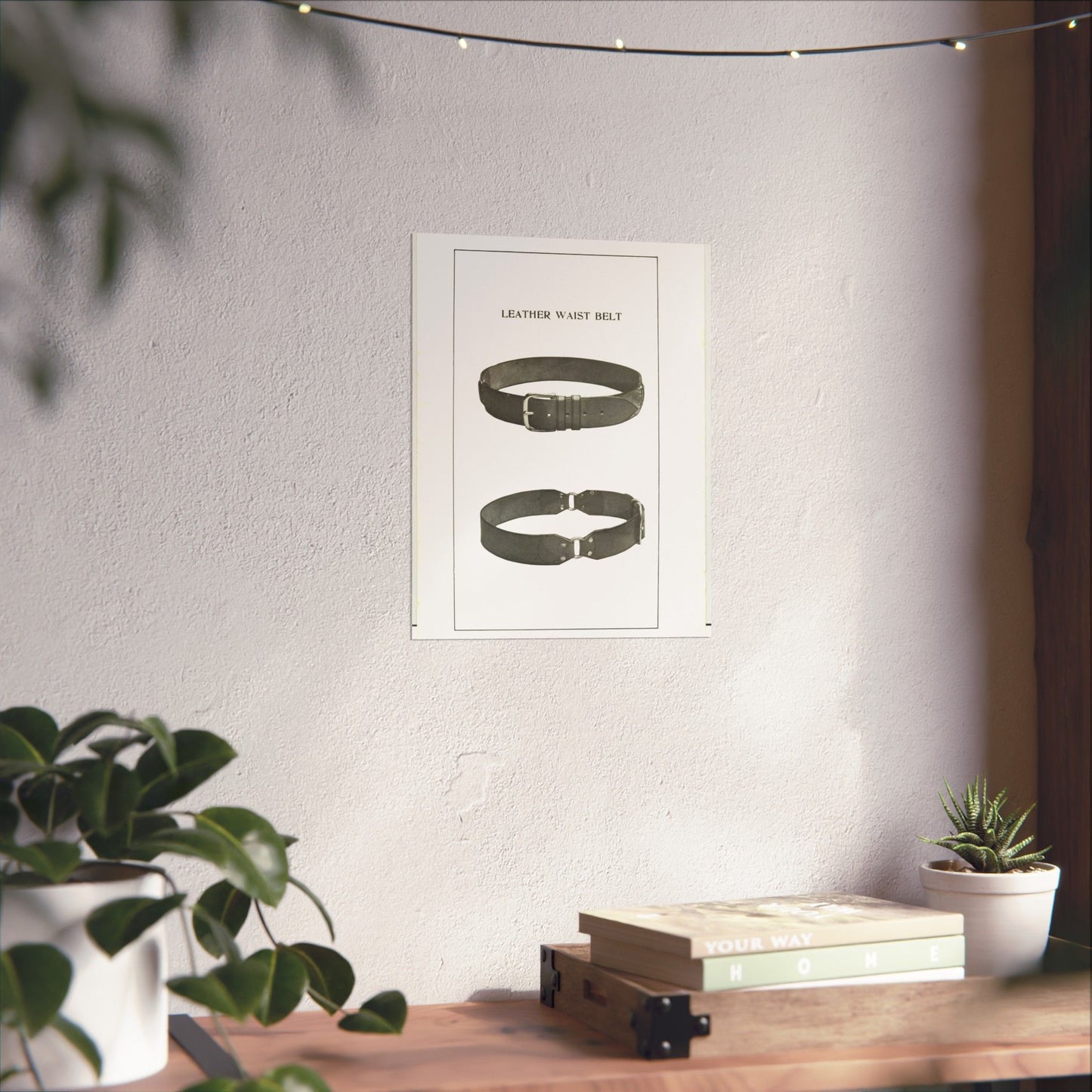 Patent drawing - Leather Waist Belt - . Public domain  image High Quality Matte Wall Art Poster for Home, Office, Classroom