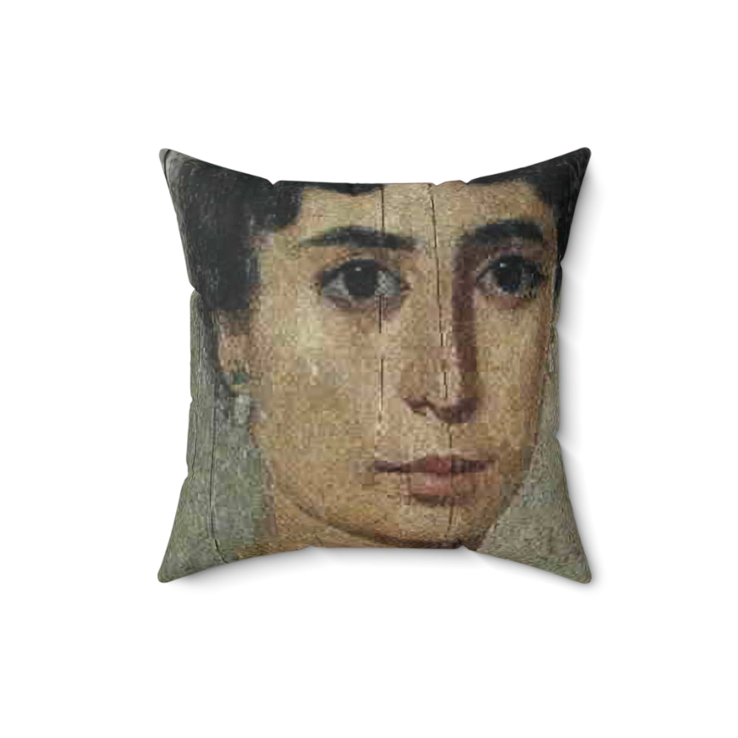 Fayum portrait BM EA 65346 (detail) Decorative Accent Square Pillow