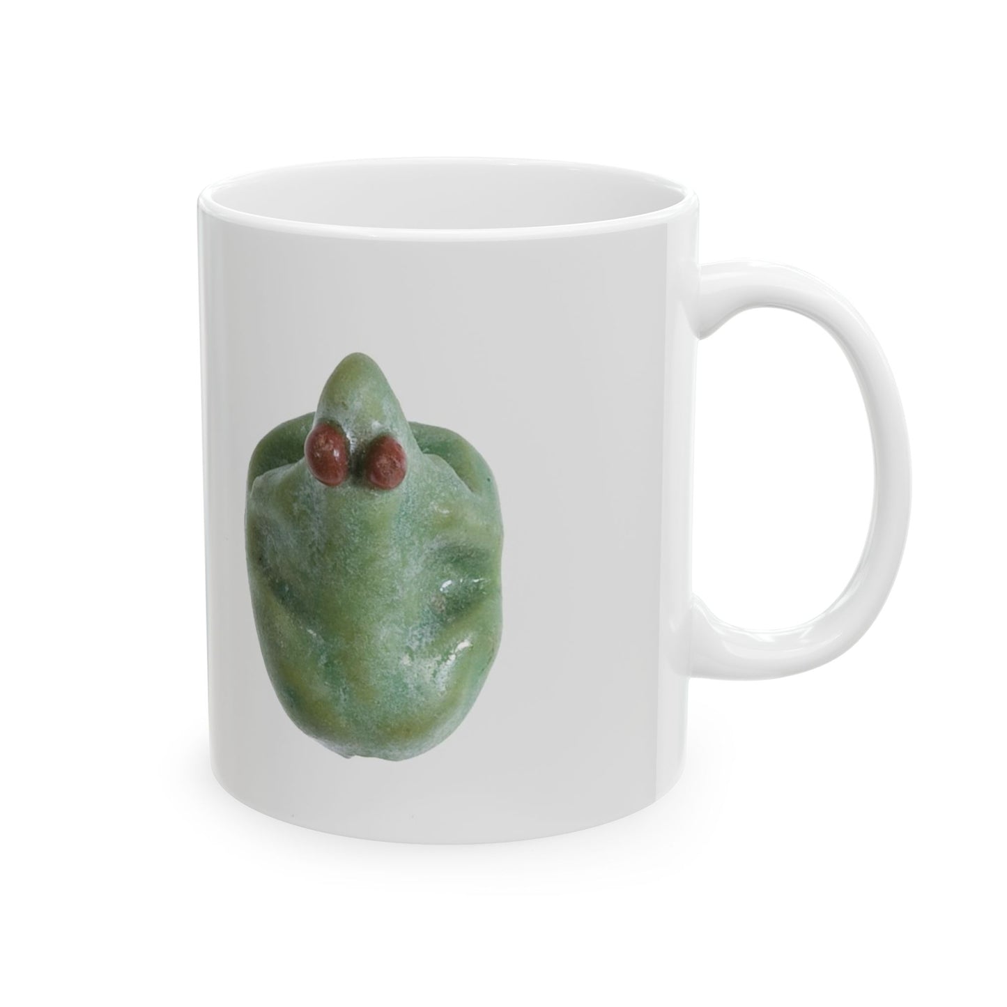 Frog Seal Amulet with a Maat Hieroglyph on the Base Beautiful Novelty Ceramic Coffee Mug 11oz