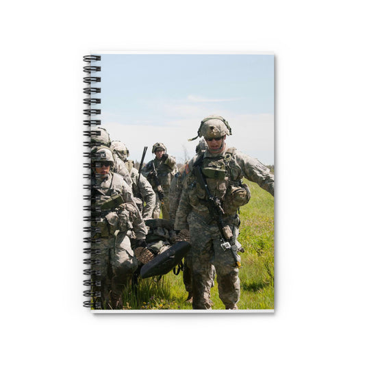 U.S. Army Sgt. Sean Fernandes (right), team leader, Spiral Bound Ruled Notebook with Printed Cover
