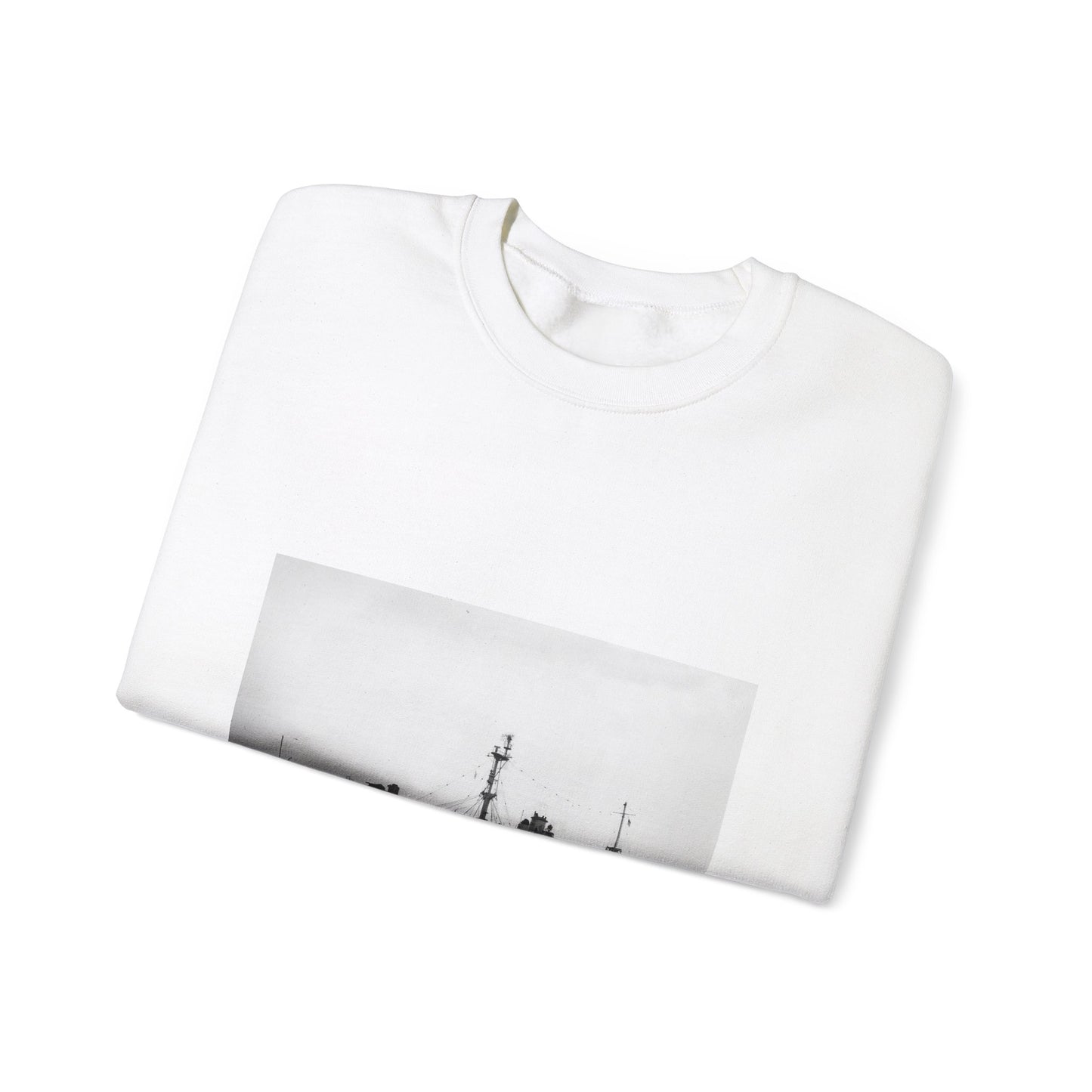 USS Dionysus (AR-21) underway, circa 1952-1955 (USN 1045360) White Heavy Blend Adult Crew Neck SweatShirt