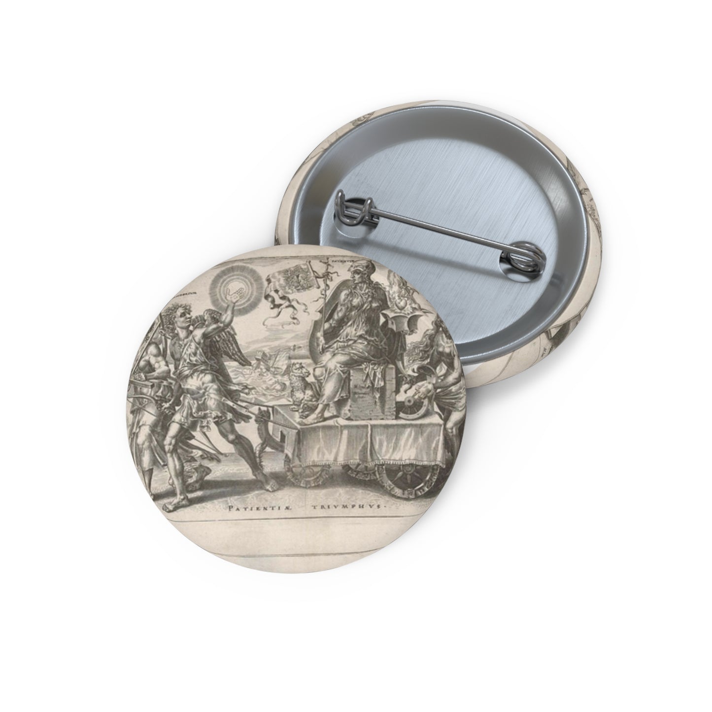 Dirck Volckertsz Coornhert - Triomf van de lijdzaamheid (Patientia) Pin Buttons with Crisp Design