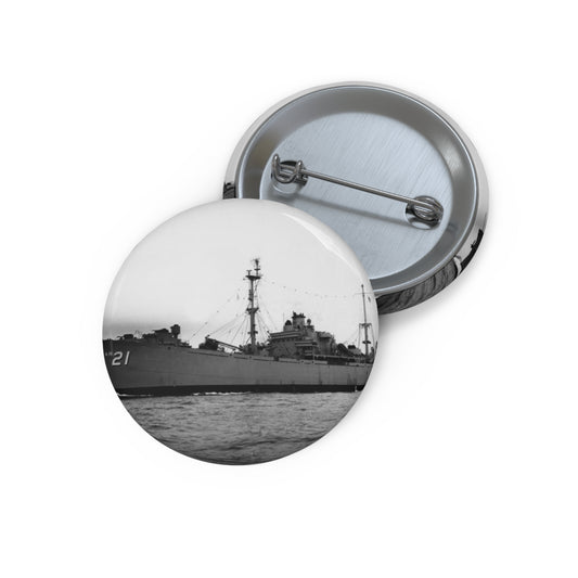 USS Dionysus (AR-21) underway, circa 1952-1955 (USN 1045360) Pin Buttons with Crisp Design