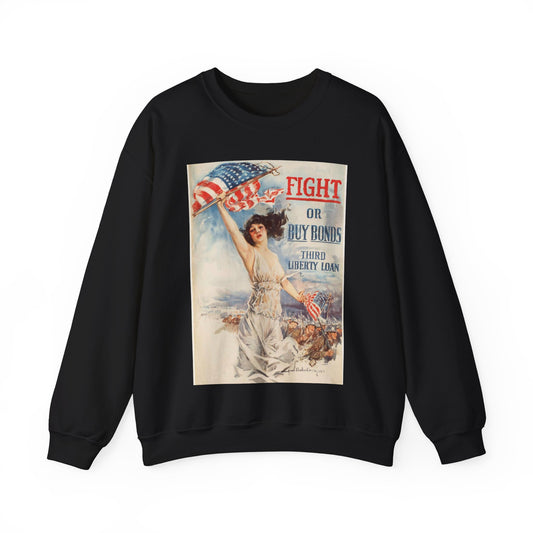 Fight or buy bonds. Third Liberty Loan Black Heavy Blend Adult Crew Neck SweatShirt