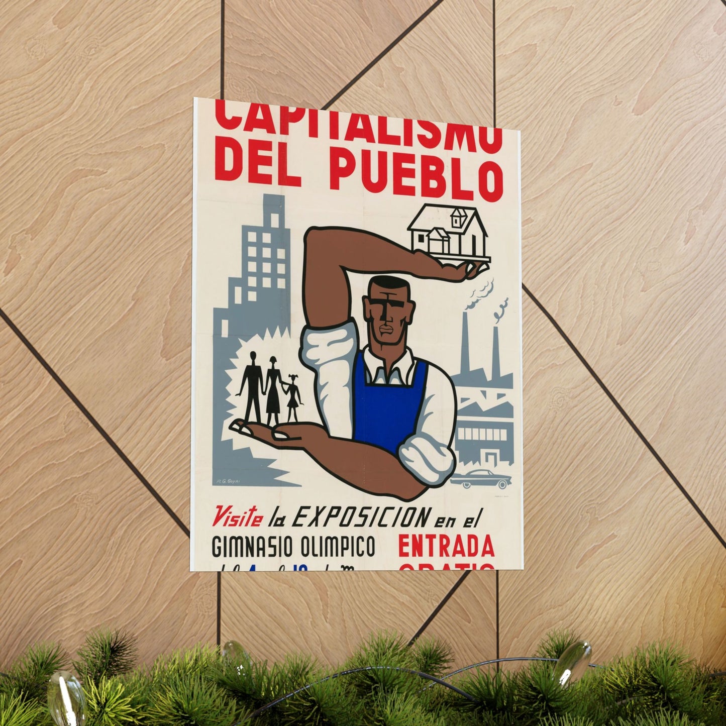 People's Capitalism Poster, United States information service propaganda High Quality Matte Wall Art Poster for Home, Office, Classroom