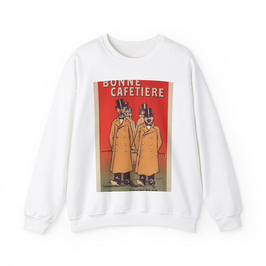 Affiche pour la "Chicorée Bonne Cafetière". White Heavy Blend Adult Crew Neck SweatShirt