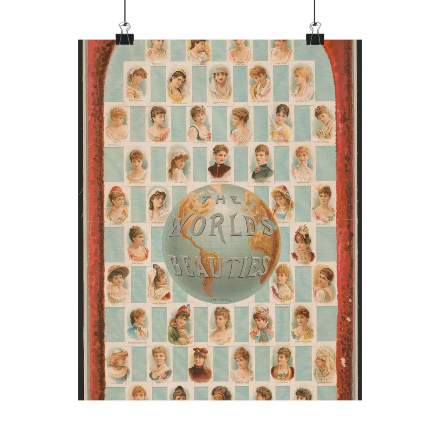 The world's beauties, first-series, Allen & Ginter, manufacturers of cigarettes, Richmond, Virginia High Quality Matte Wall Art Poster for Home, Office, Classroom