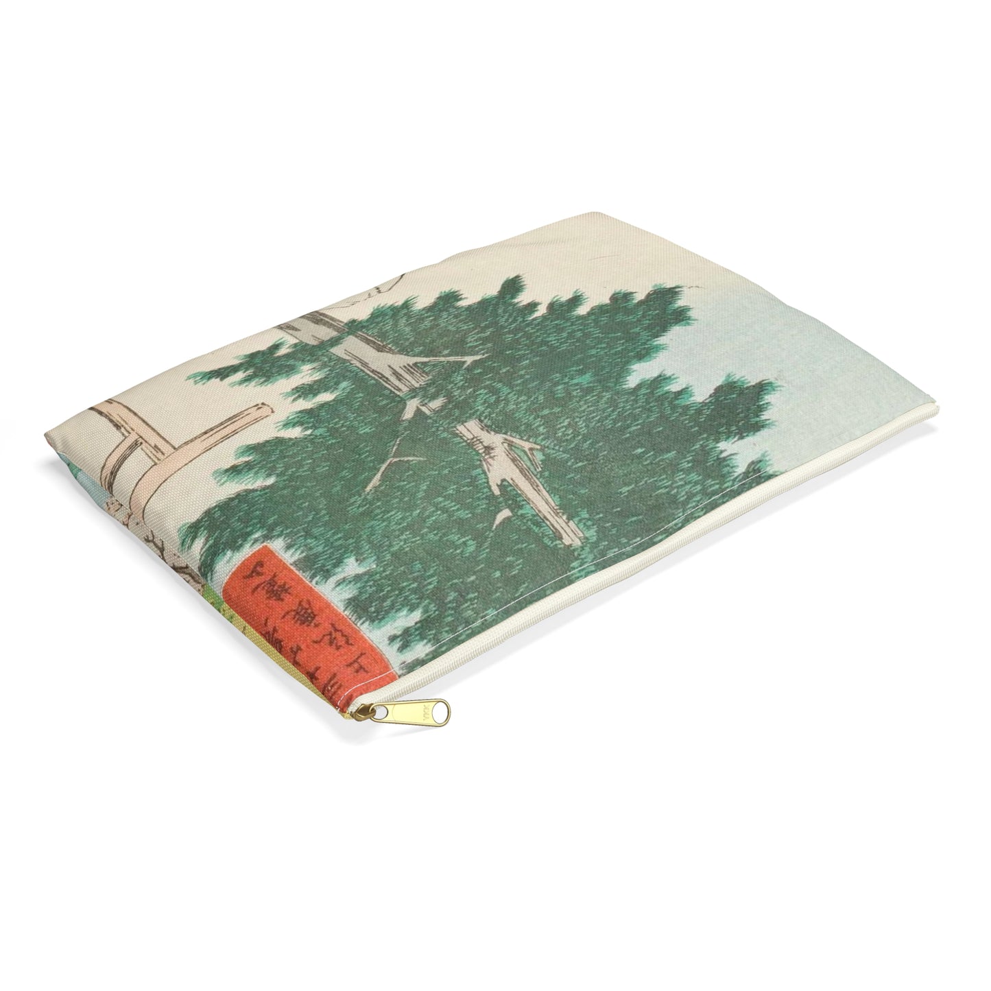Mt. Rokuso in Kazusa Province LACMA M.2007.152.25 Large Organizer Pouch with Black Zipper