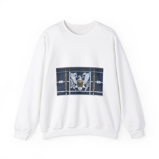 Door detail, Robert J. Nealon Federal Building and U.S. Courthouse, Scranton, Pennsylvania White Heavy Blend Adult Crew Neck SweatShirt