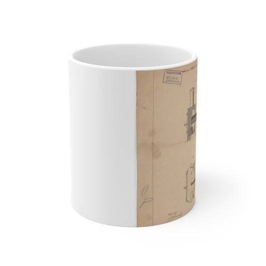 Patent drawing - Drawing of Improvement in Magic Lanterns Public domain  image Beautiful Novelty Ceramic Coffee Mug 11oz