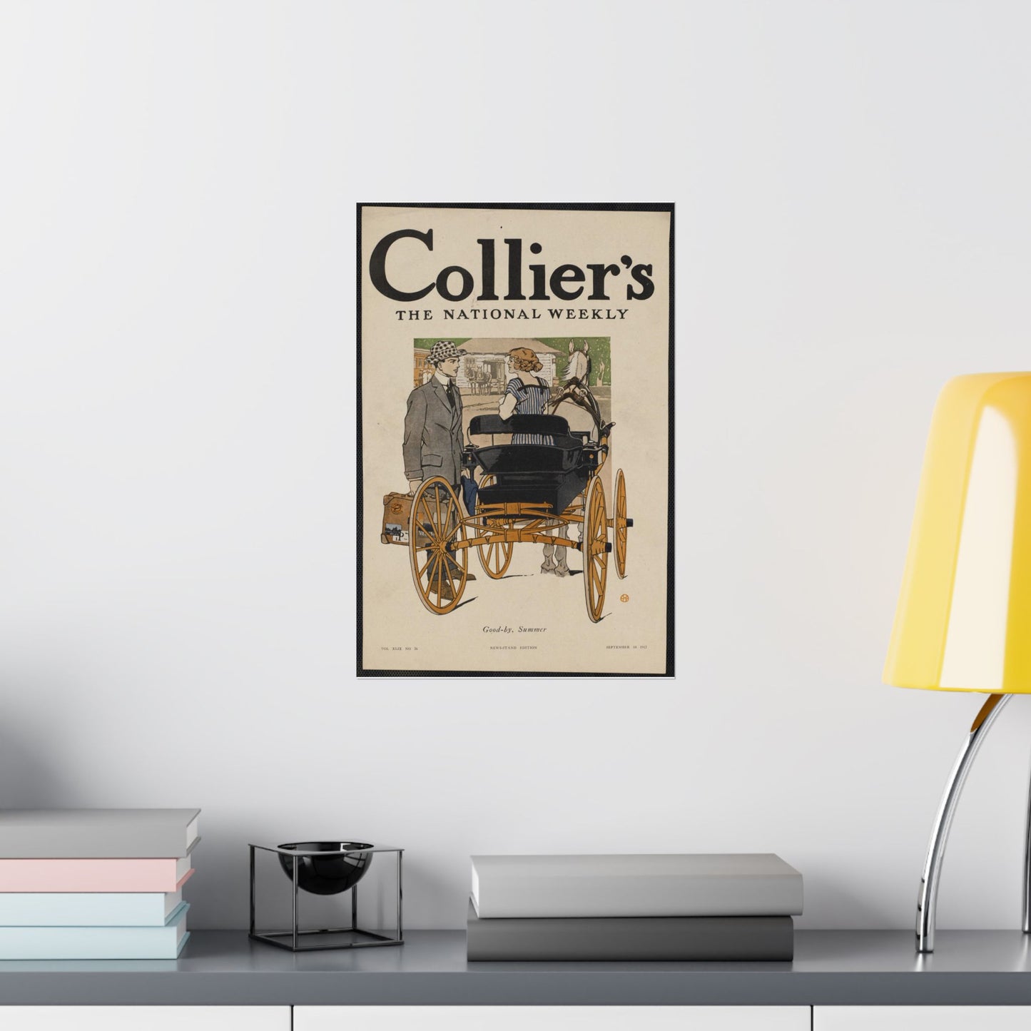 Collier's, the national weekly. Good-by, summer. High Quality Matte Wall Art Poster for Home, Office, Classroom