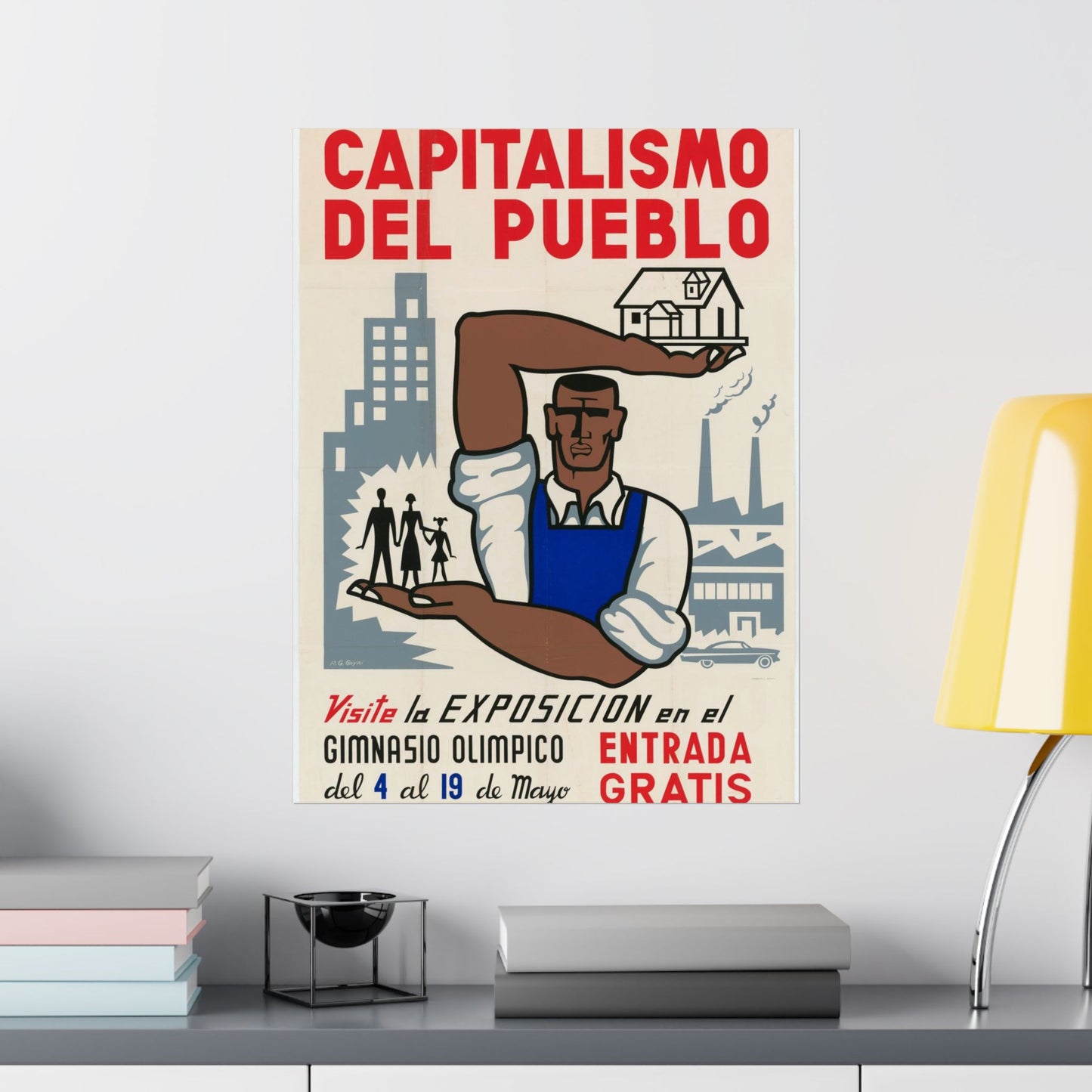 People's Capitalism Poster, United States information service propaganda High Quality Matte Wall Art Poster for Home, Office, Classroom
