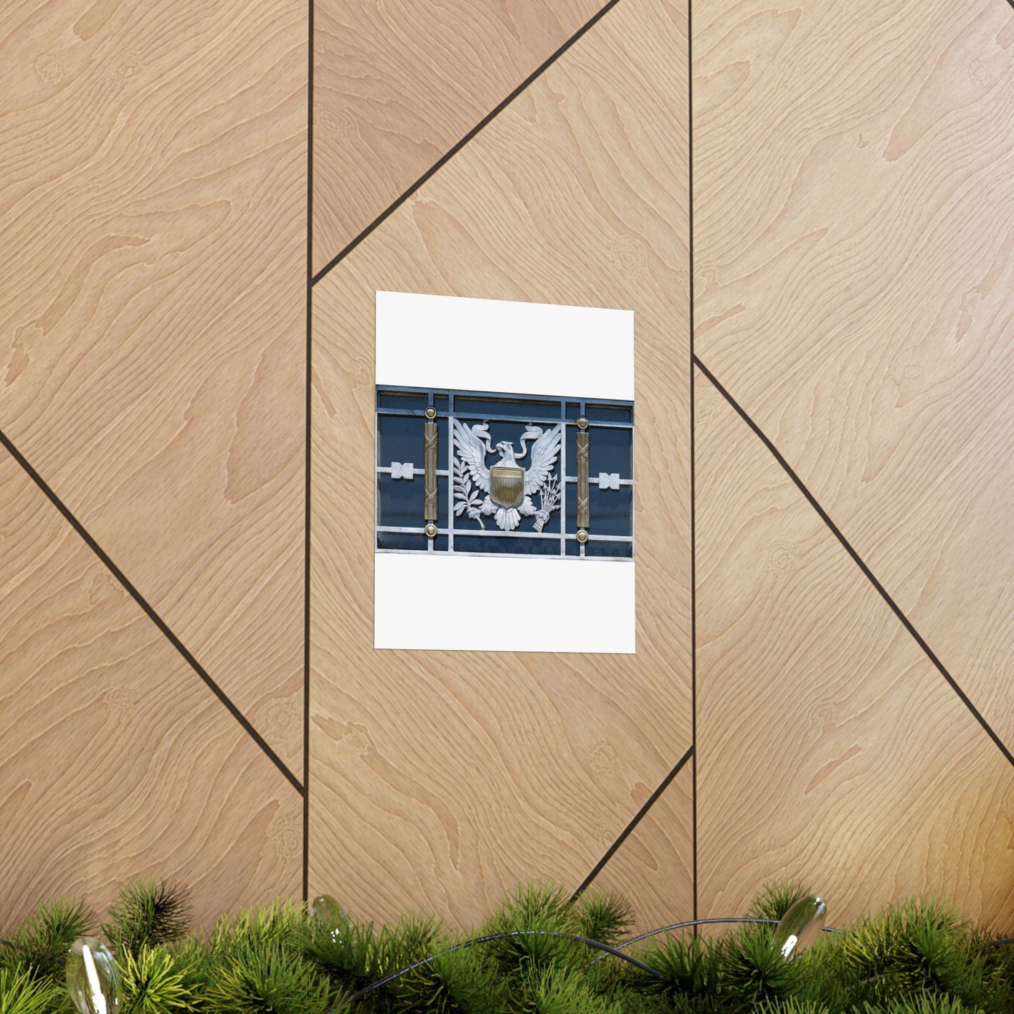 Door detail, Robert J. Nealon Federal Building and U.S. Courthouse, Scranton, Pennsylvania High Quality Matte Wall Art Poster for Home, Office, Classroom