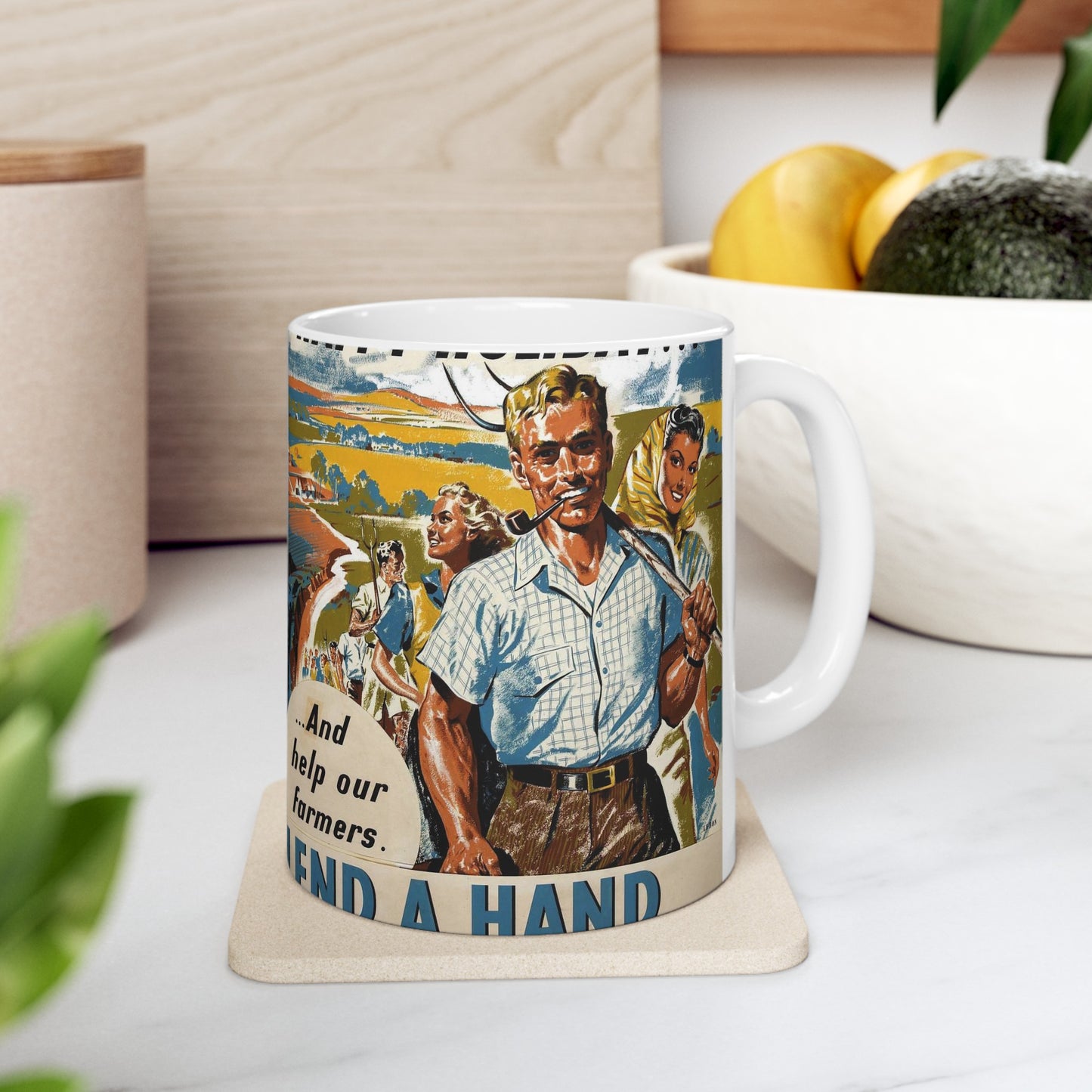 INF3-107 Food Production Lend a hand on the land at an Agricultural Camp Artist Le Bon Beautiful Novelty Ceramic Coffee Mug 11oz