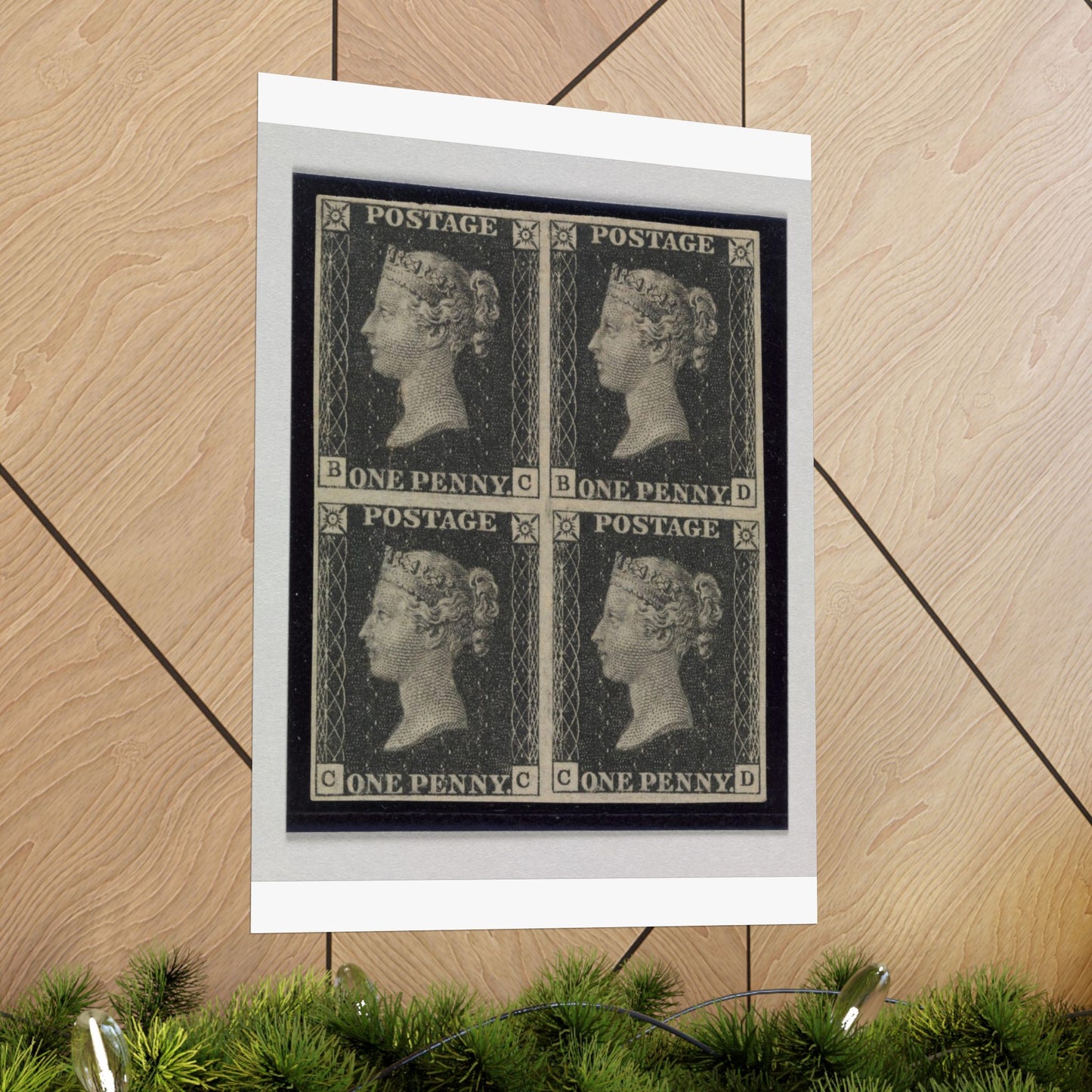 "Penny Black" postage stamps - postal stamp High Quality Matte Wall Art Poster for Home, Office, Classroom