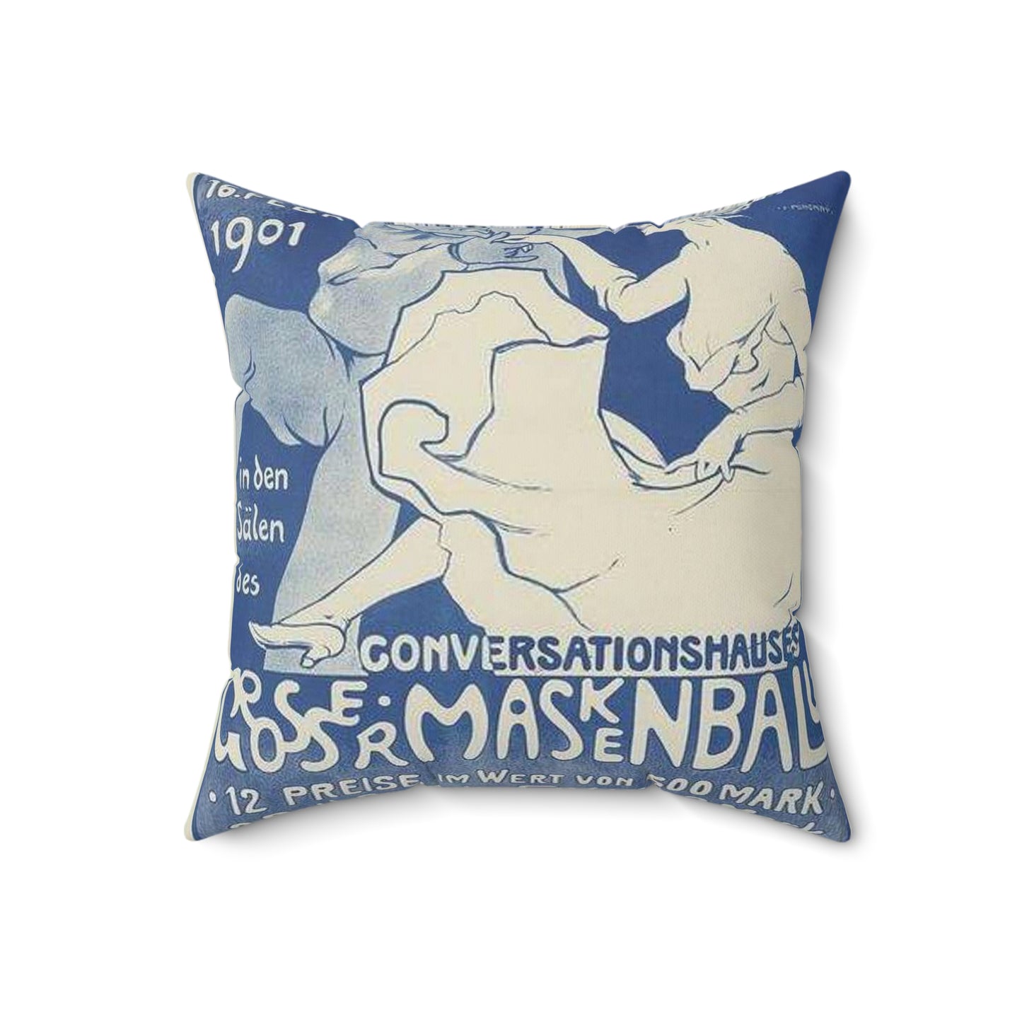 Ivo Puhonny Baden-Baden Conversationshauses Grosser Maskenball Decorative Accent Square Pillow