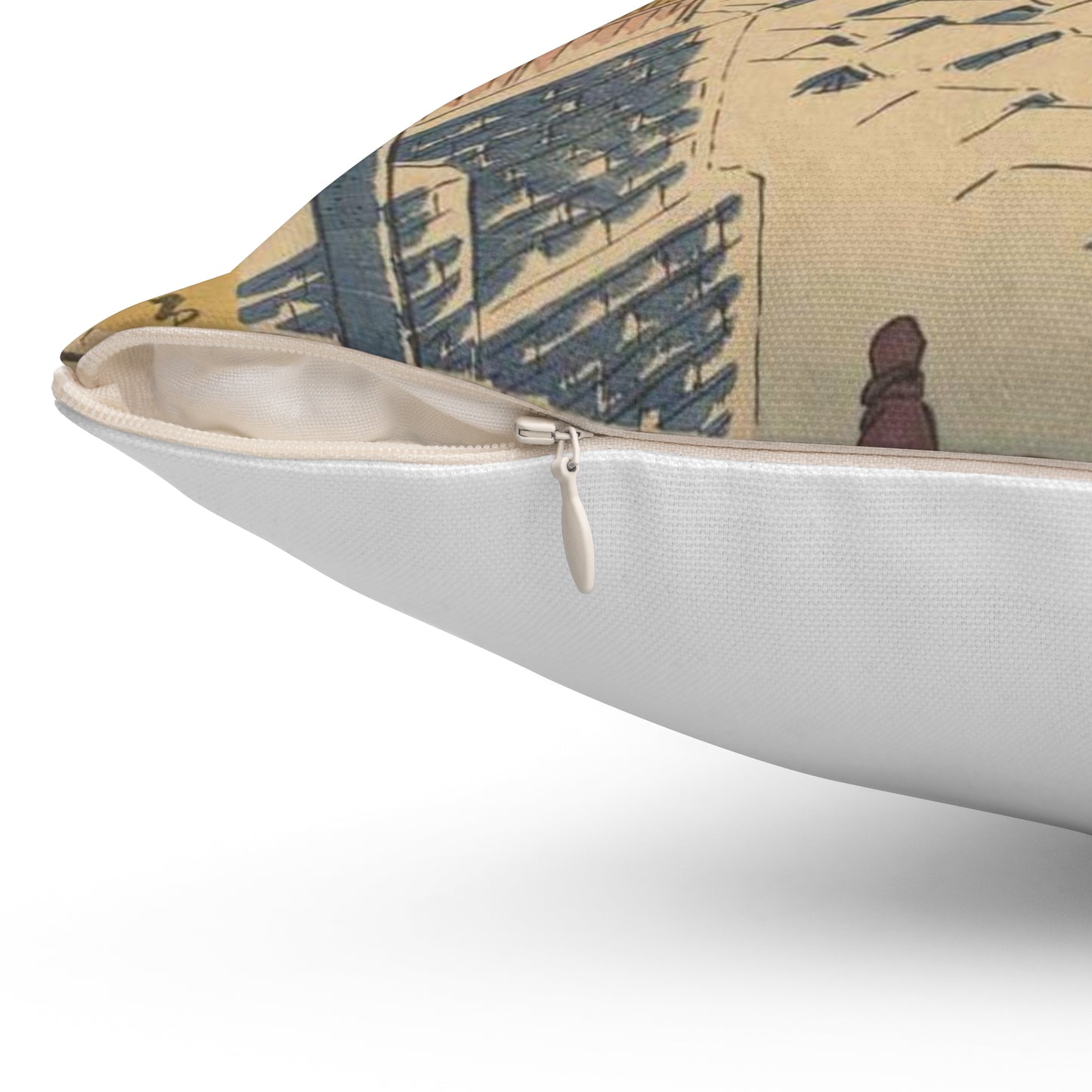 Gajō icchō, Ando Hiroshige - Public domain portrait drawing  Decorative Accent Square Pillow