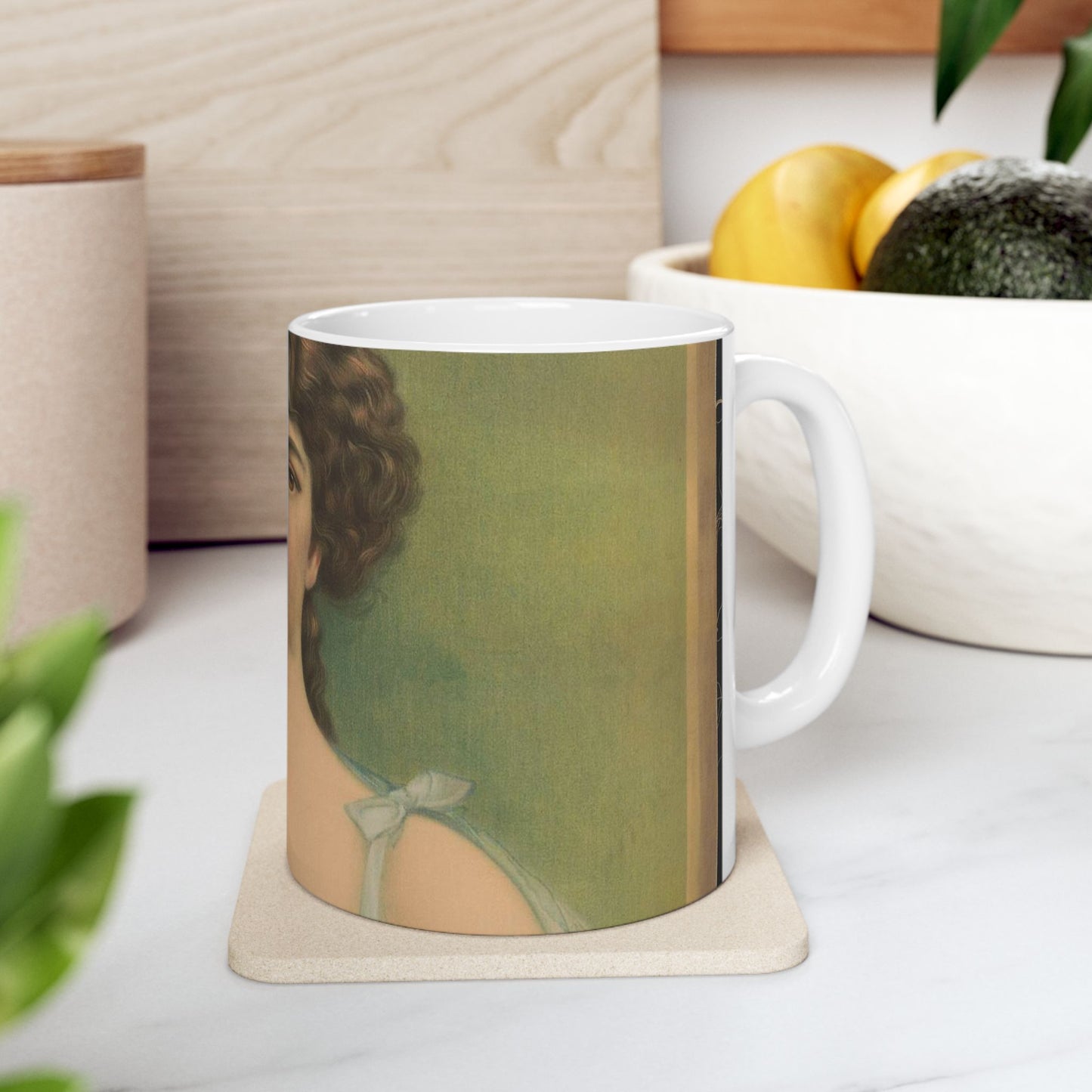 Hazel eyes - Print, Library of Congress collection Beautiful Novelty Ceramic Coffee Mug 11oz