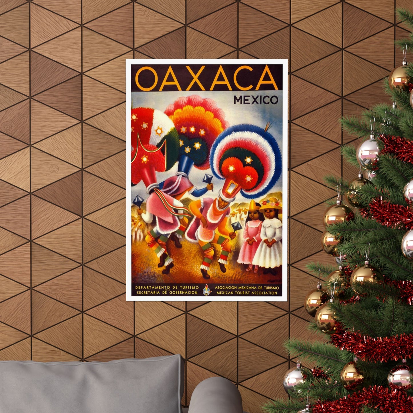 Oaxaca. Mexico. Vintage Travel Poster. High Quality Matte Wall Art Poster for Home, Office, Classroom