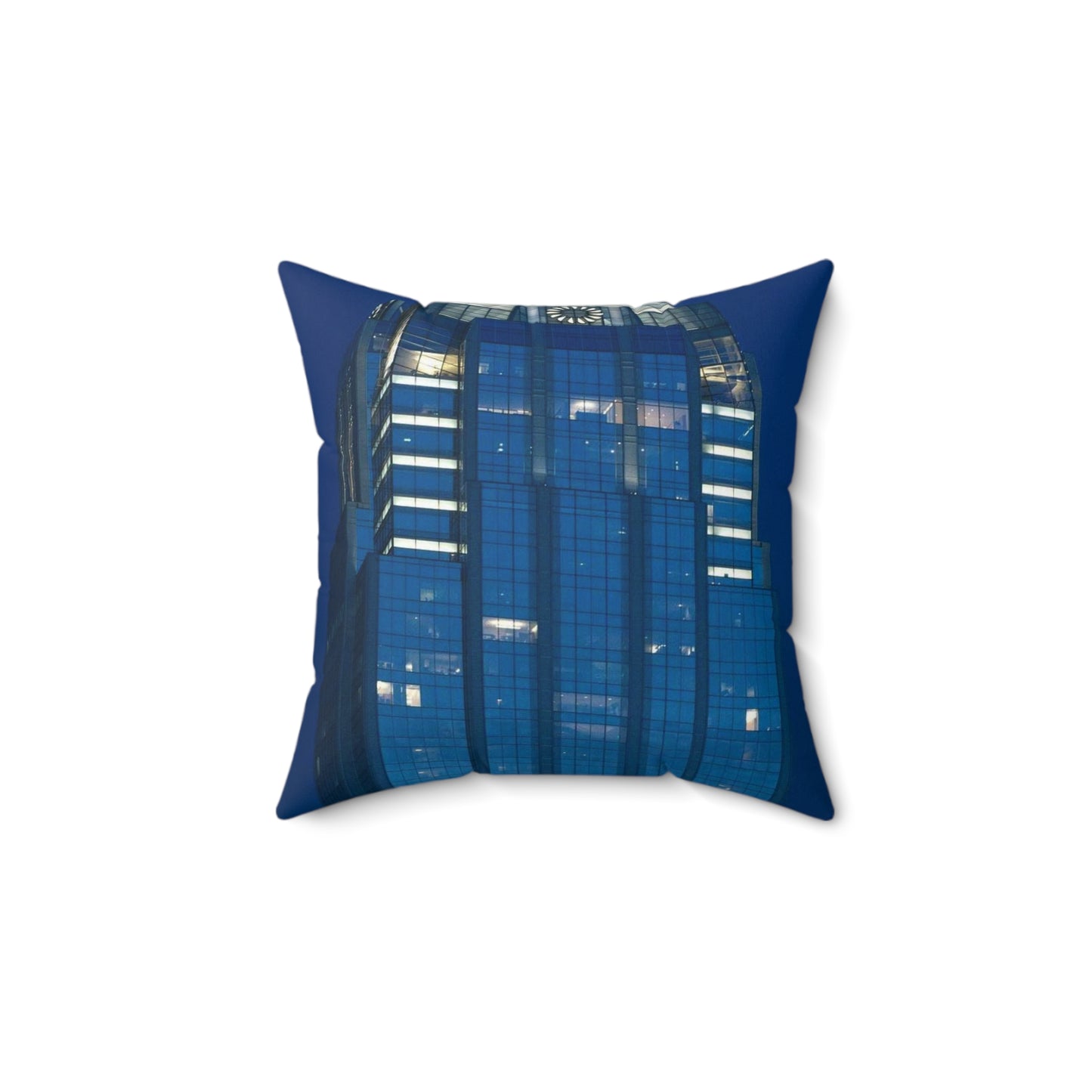 The upper reaches of Frost Bank Tower, a prominent Austin, Texas, skyscraper Decorative Accent Square Pillow